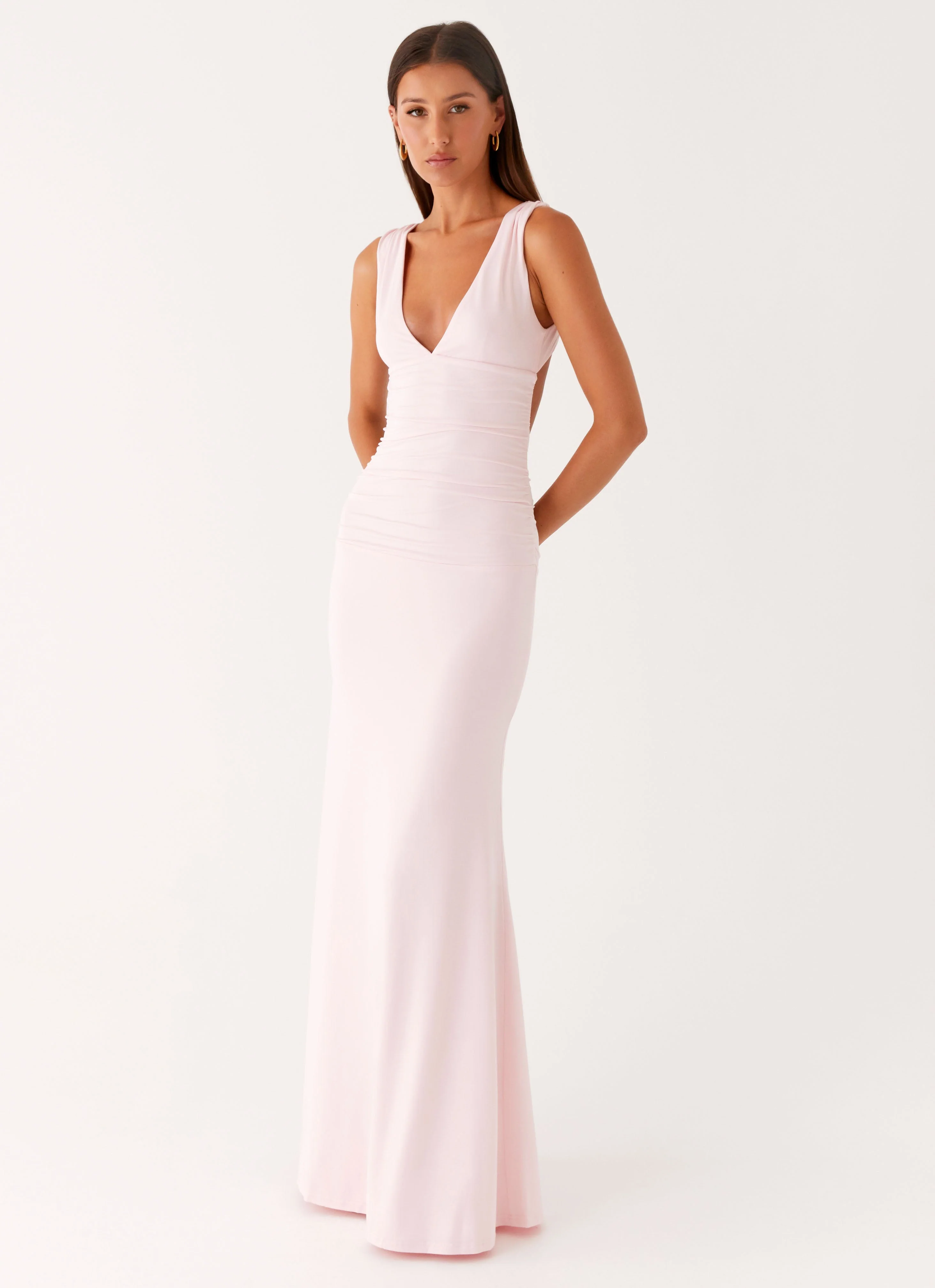 Cherry Sky Maxi Dress - Baby Pink - Image 4