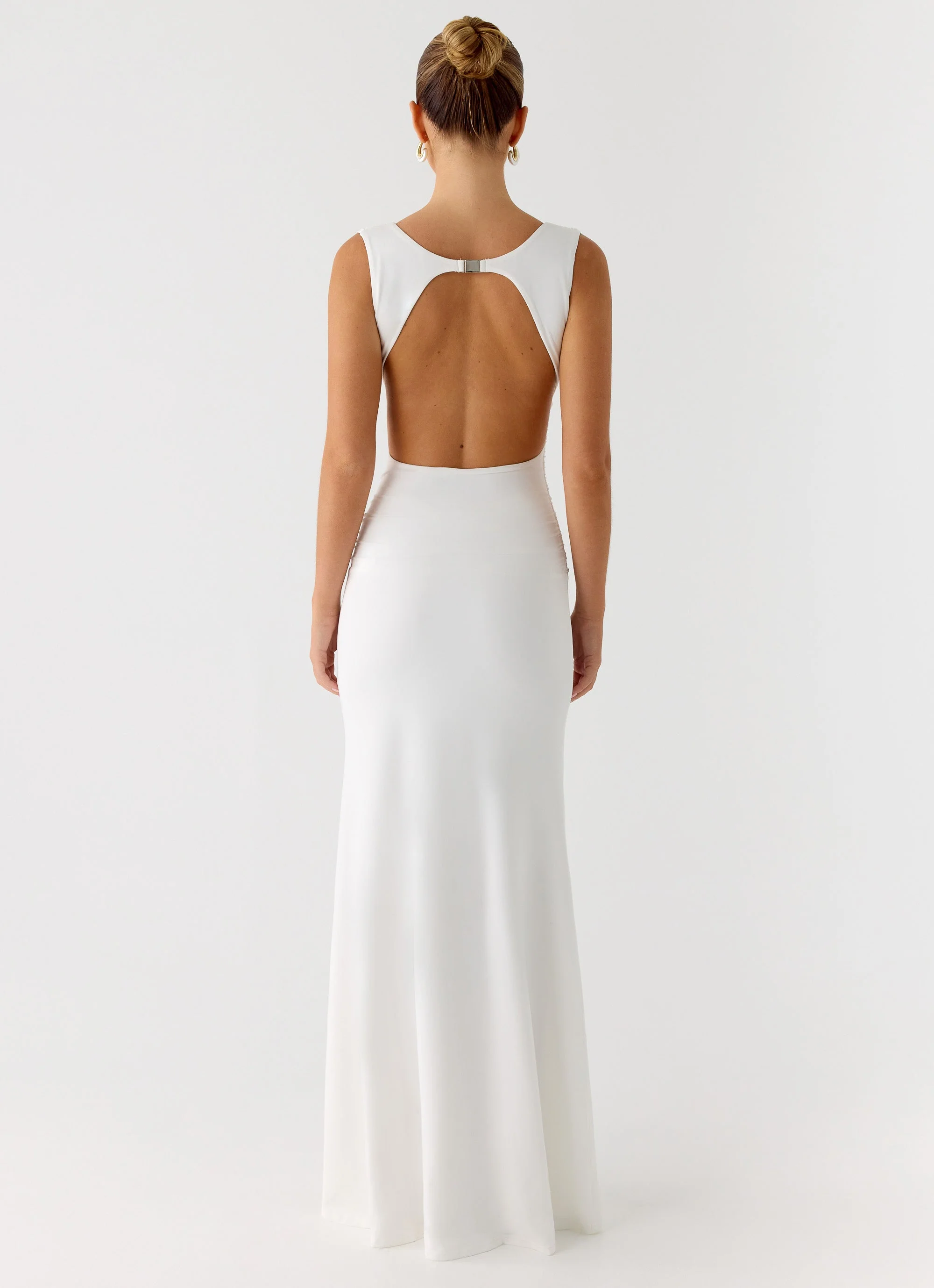 Cherry Sky Maxi Dress - White - Image 3