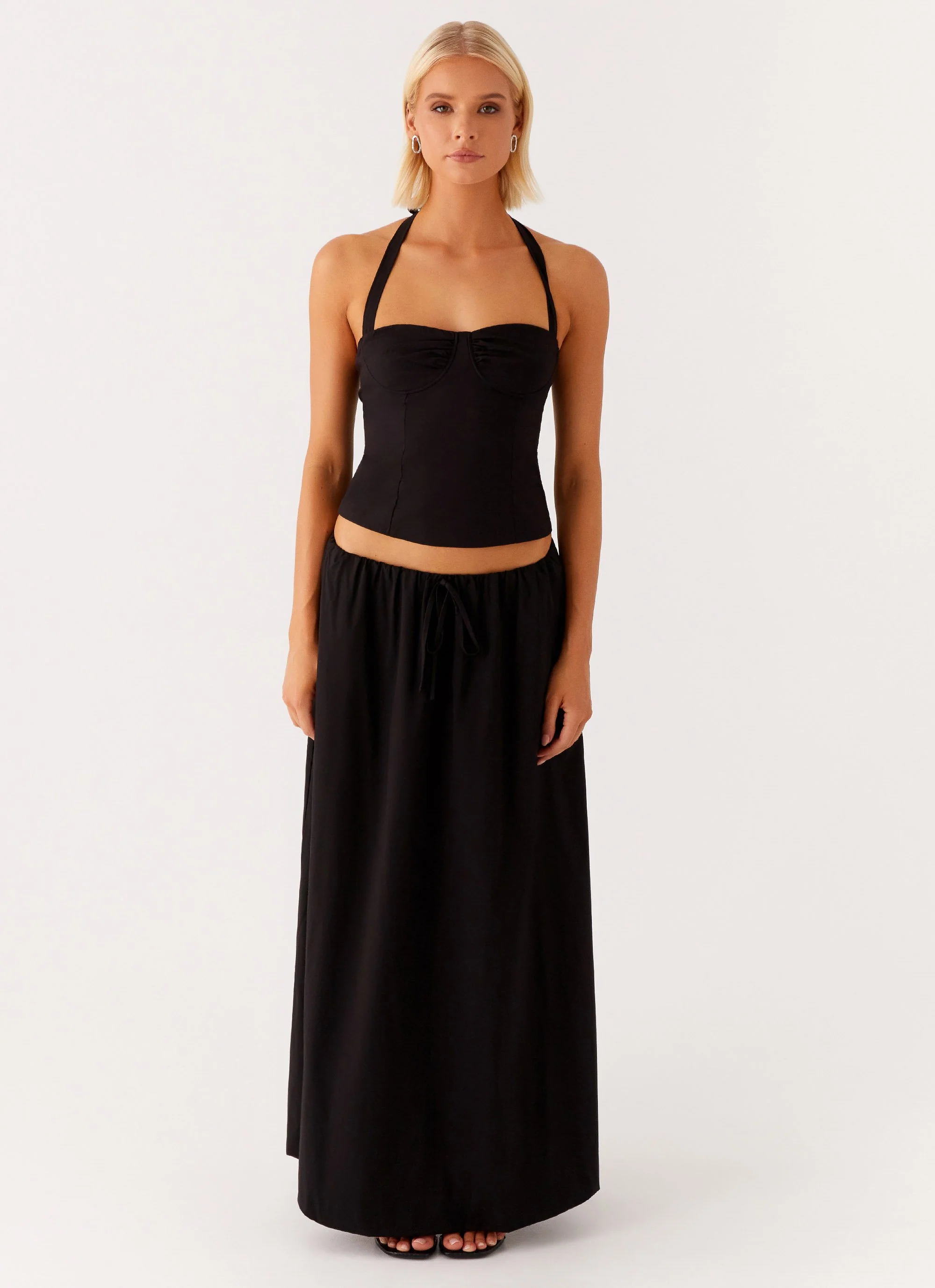 Cheryl Bustier Halter Top - Black - Image 2
