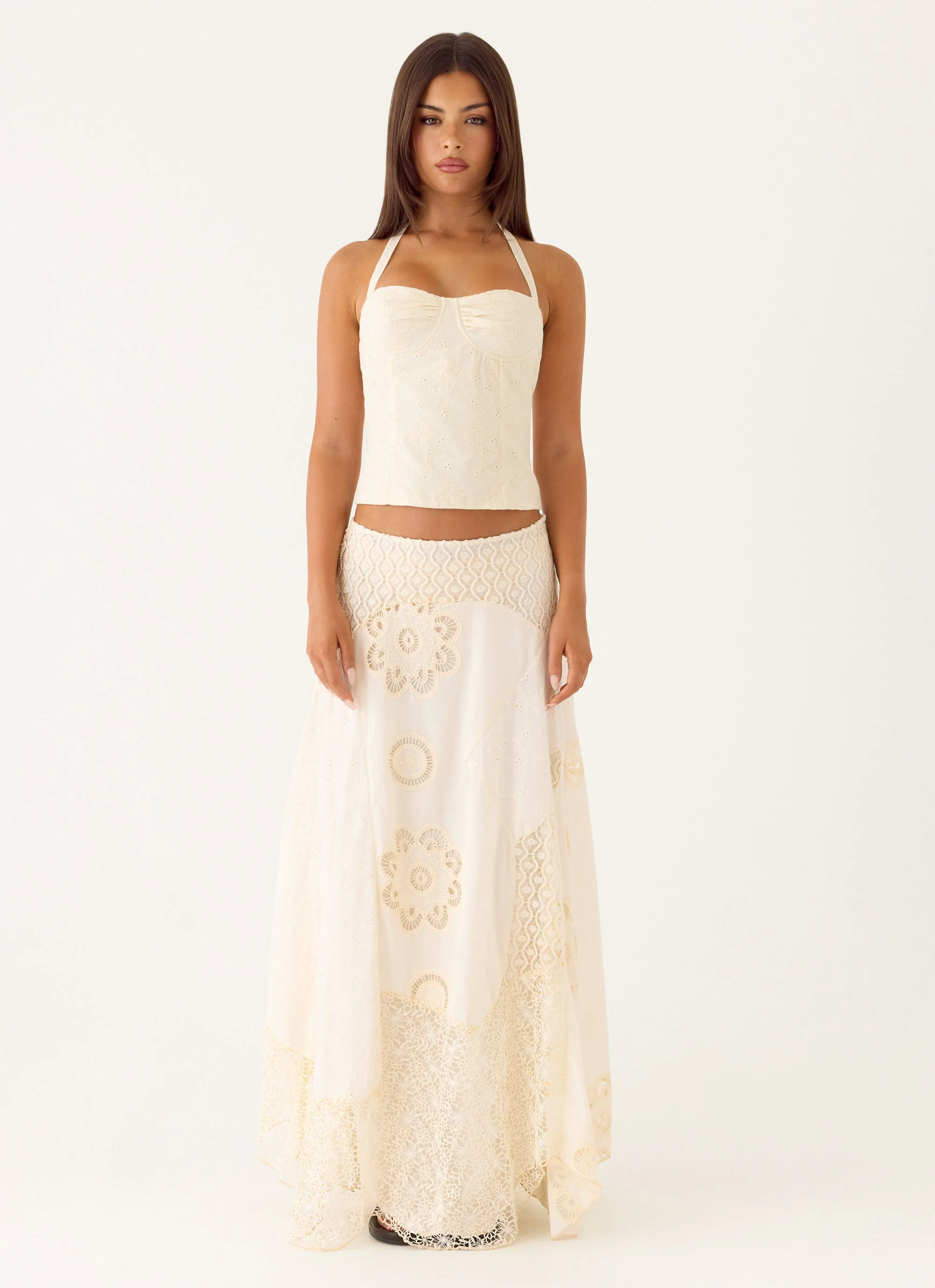 Cheryl Bustier Halter Top - Ivory - Image 4