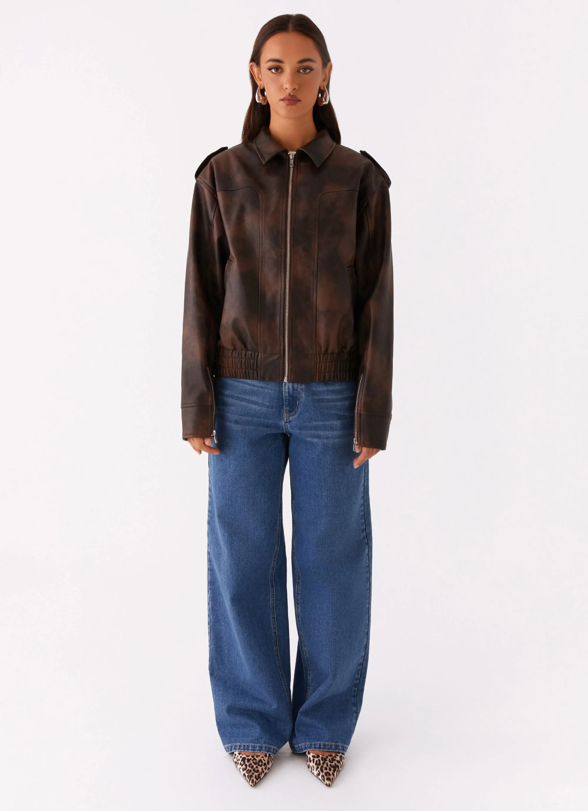 Chicago Bomber Jacket - Chocolate - Image 2