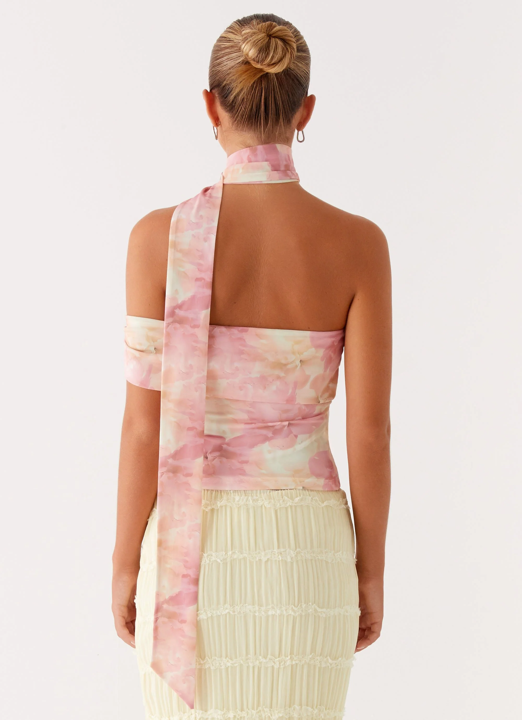 Christal Scarf Top - Floral Print - Image 4