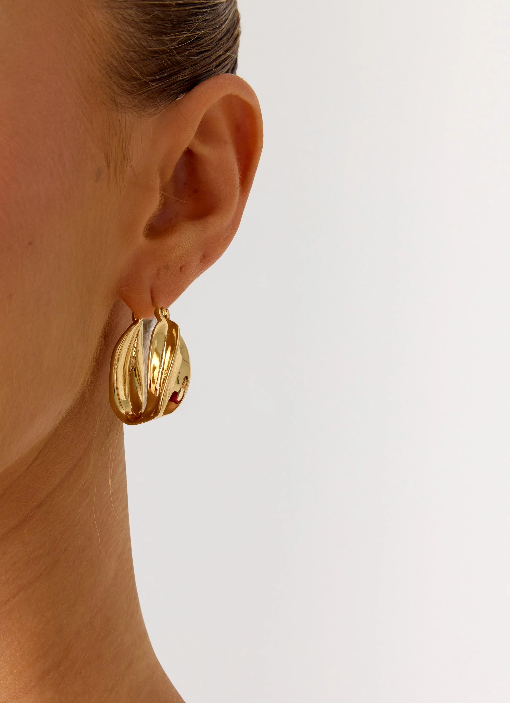 Chrome Crush Earrings - Gold - Image 2