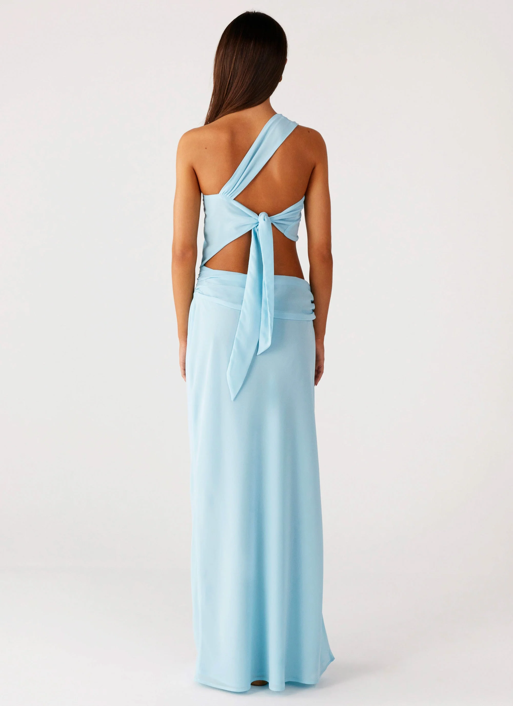 Cindelle One Shoulder Maxi Dress - Turquoise - Image 2