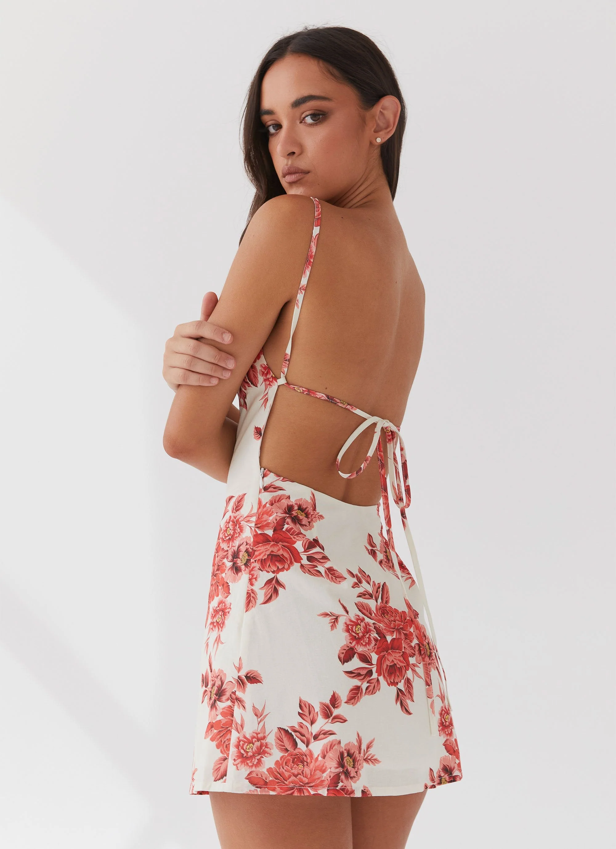 Cindi Linen Mini Dress - Rosa Floria - Image 6