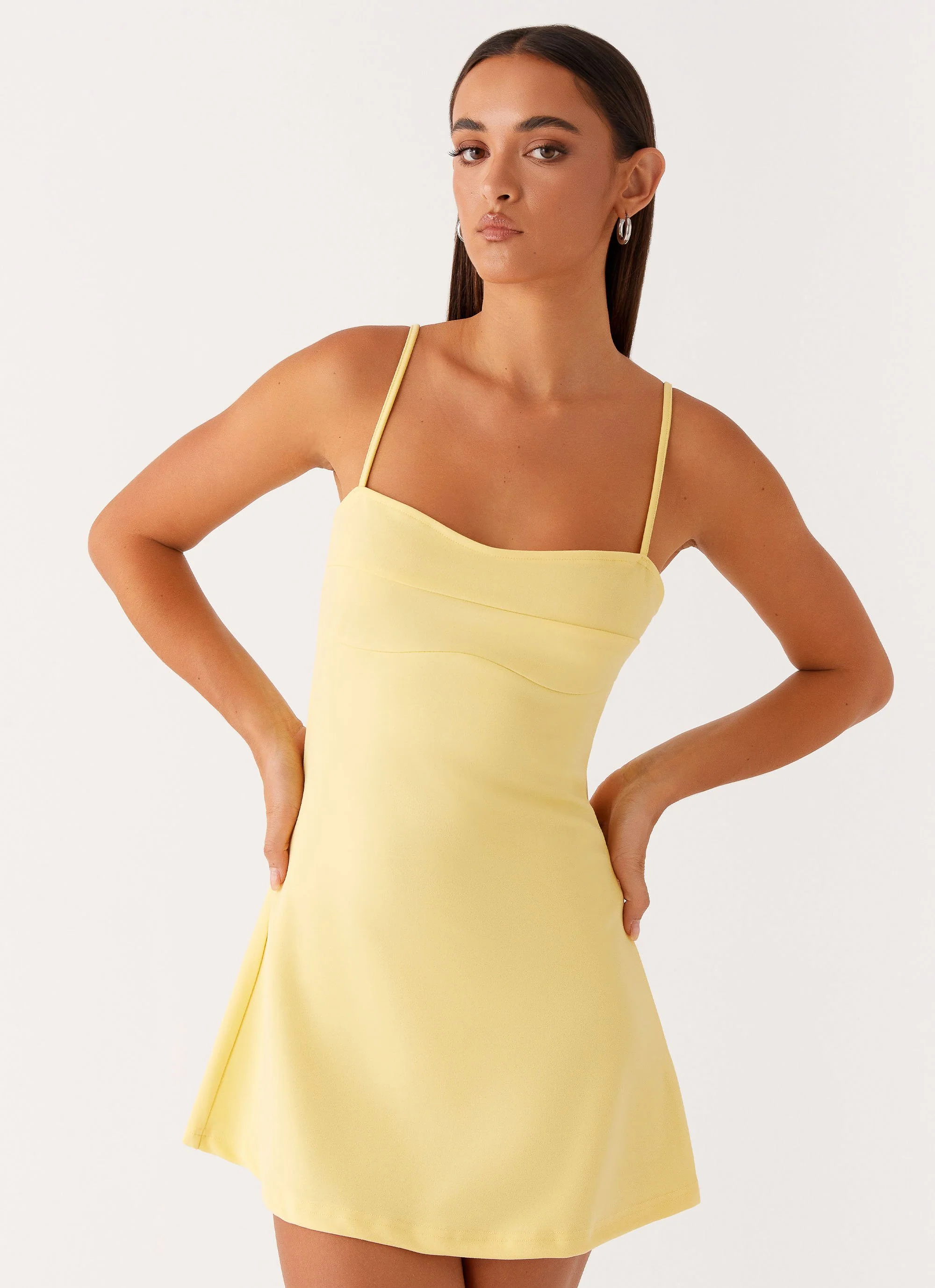 Cindy Mini Dress - Yellow - Image 5
