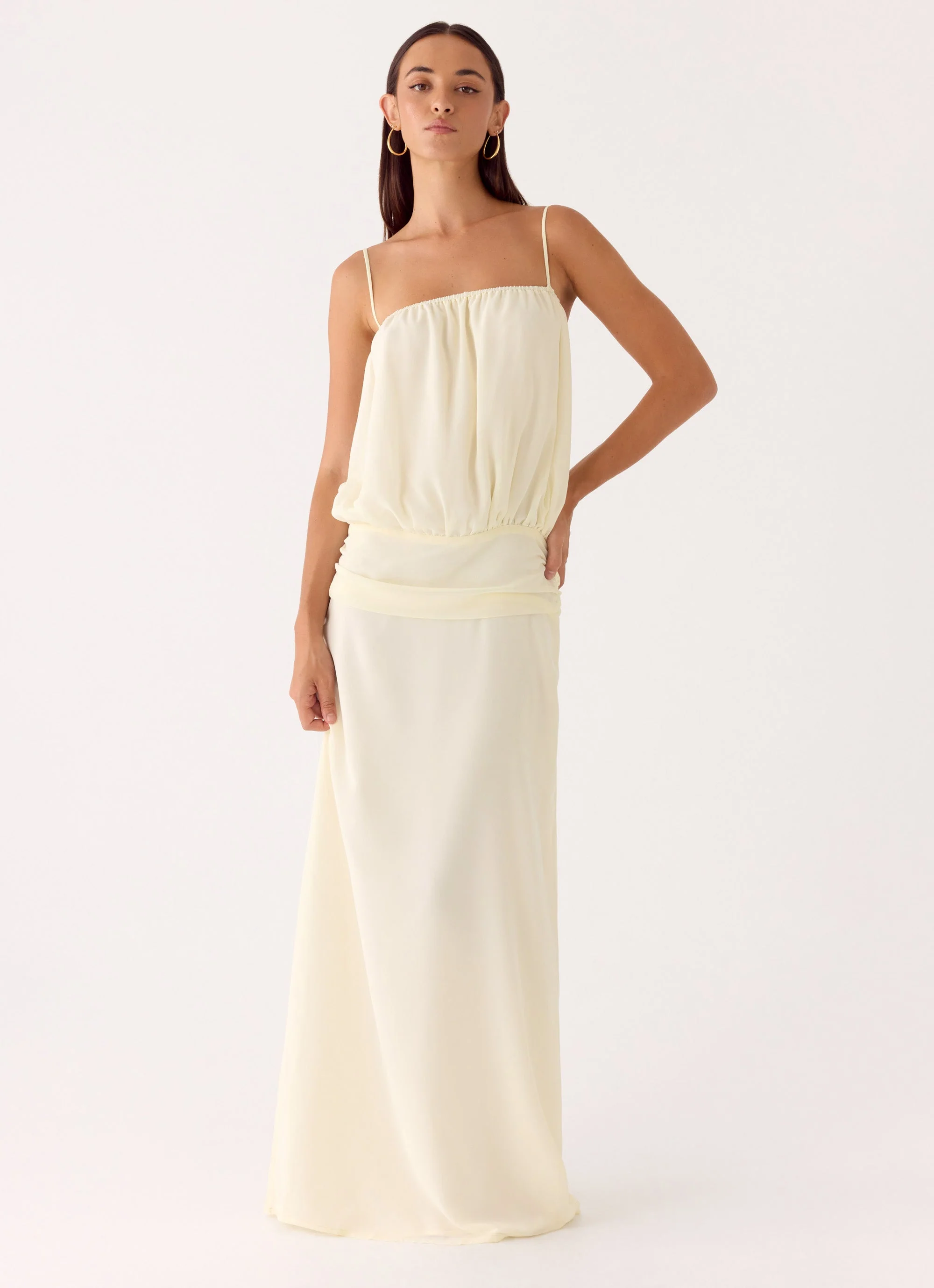 Citrus Kiss Maxi Dress - Baby Yellow - Image 2