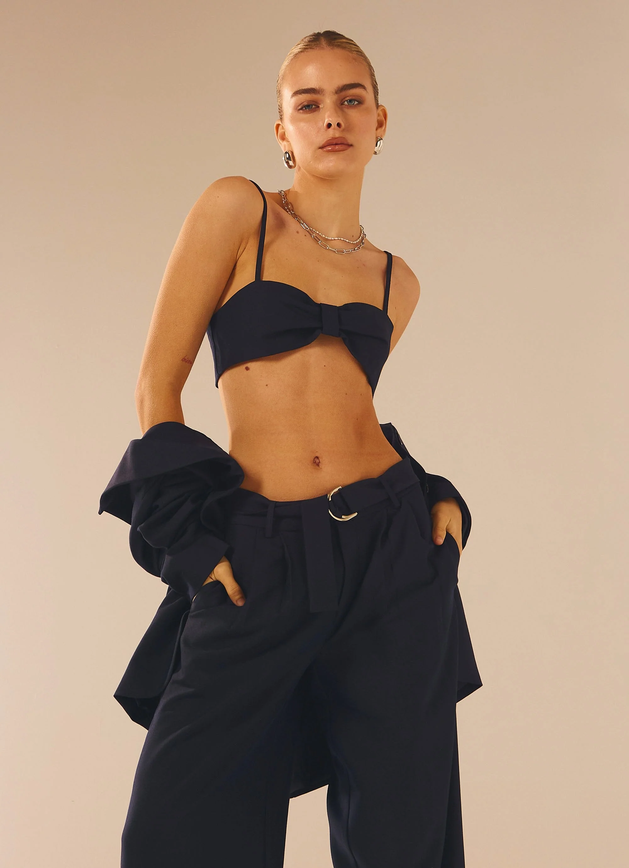 City Slicker Bandeau Top - Navy Ink - Image 2