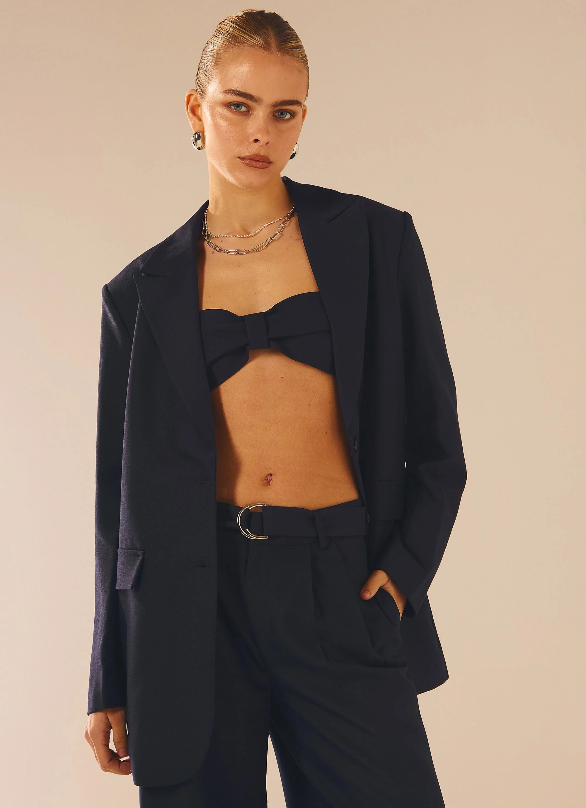 City Slicker Bandeau Top - Navy Ink - Image 4