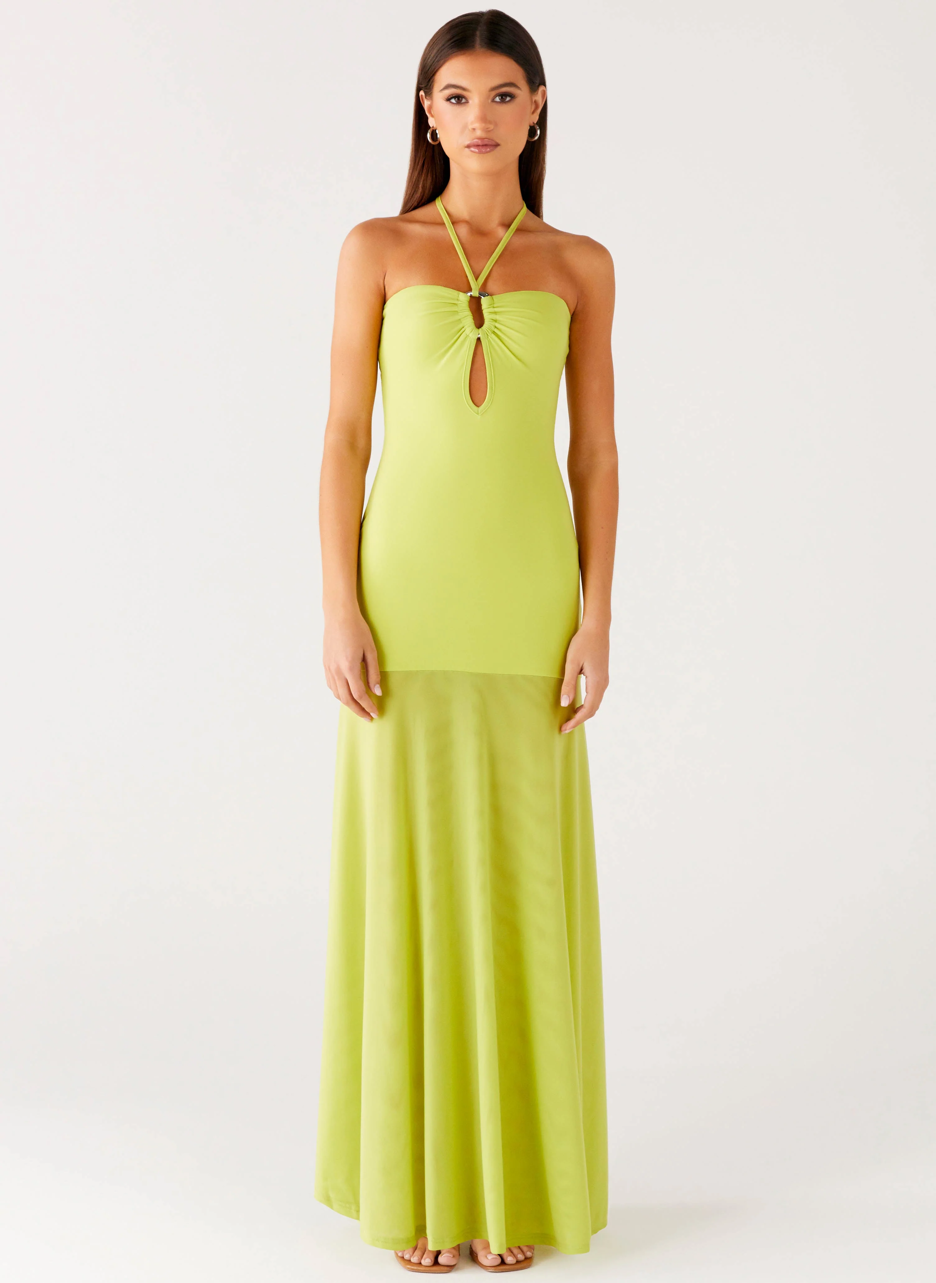Claria Maxi Dress - Lime - Image 2