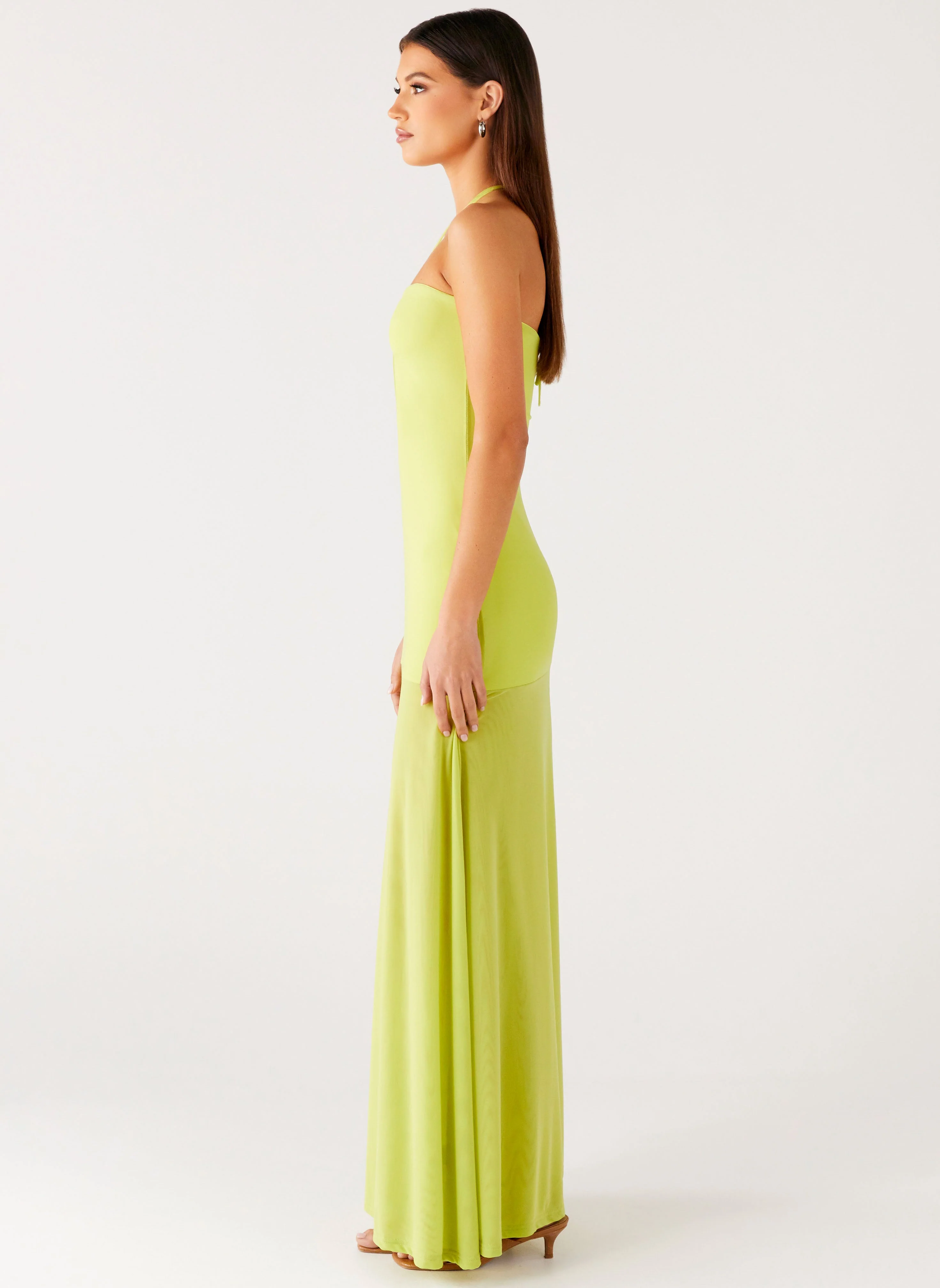 Claria Maxi Dress - Lime - Image 3