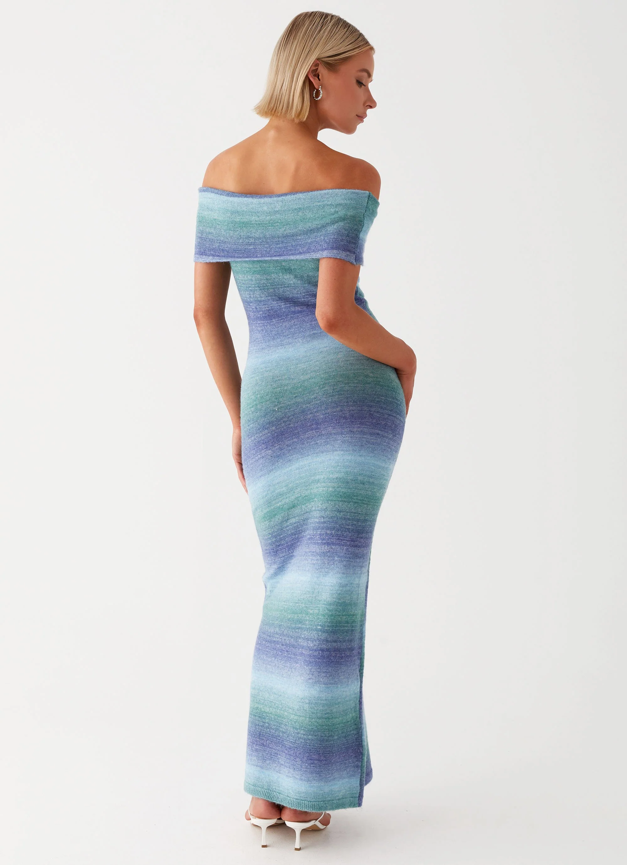 Clarity Knit Maxi Dress - Blue Ombre - Image 4