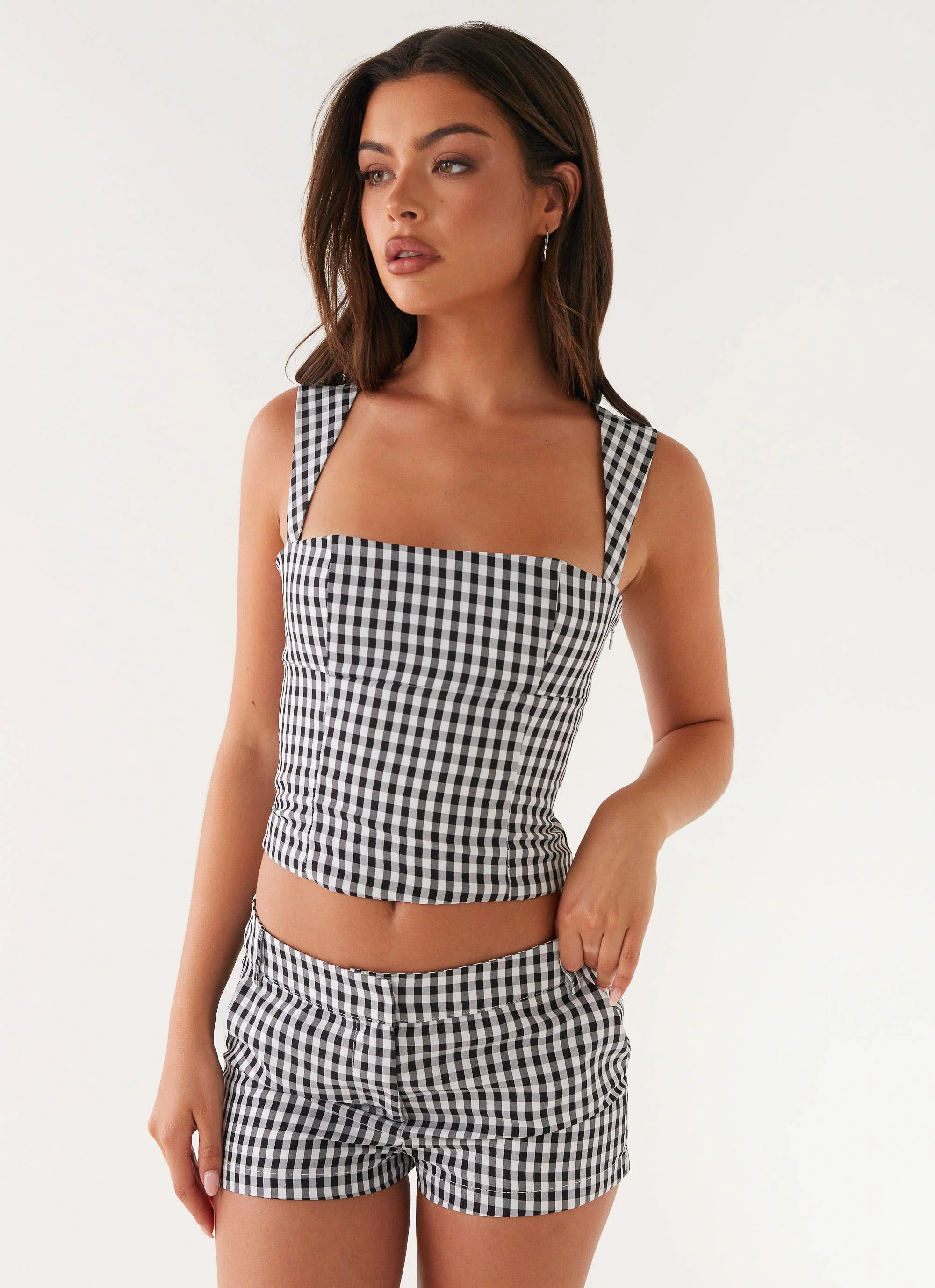 Clayton Top - Black Gingham - Image 6
