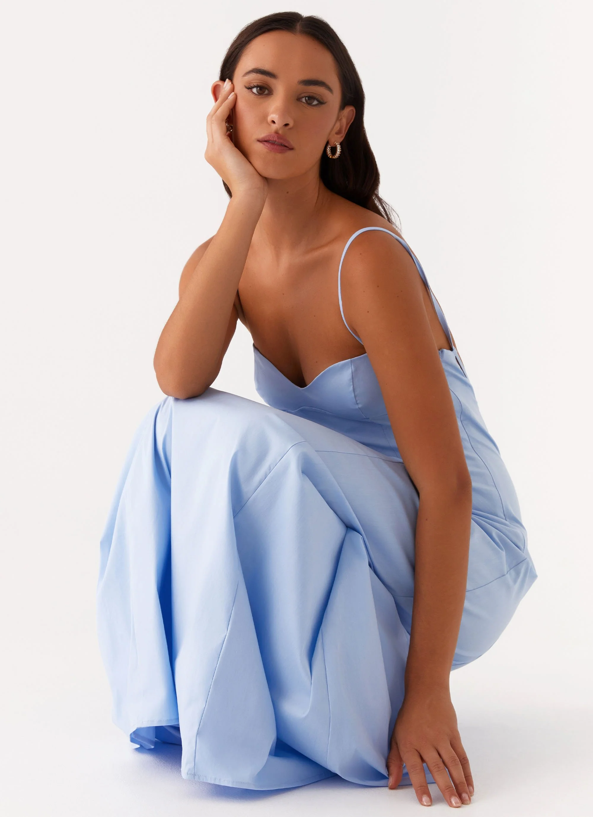 Clear As Day Maxi Dress - Blue - Image 6