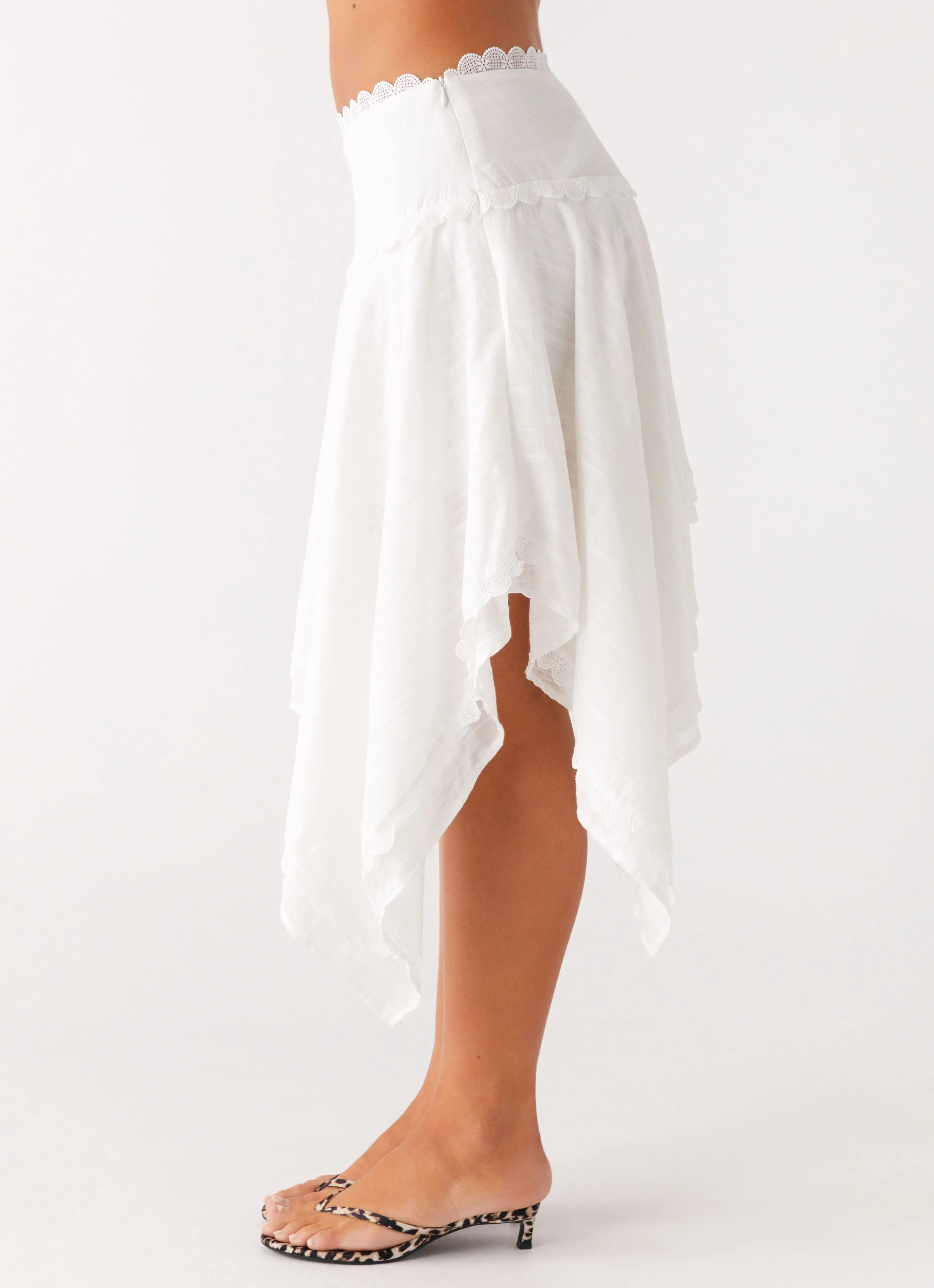 Clearwater Mist Midi Skirt - White - Image 3