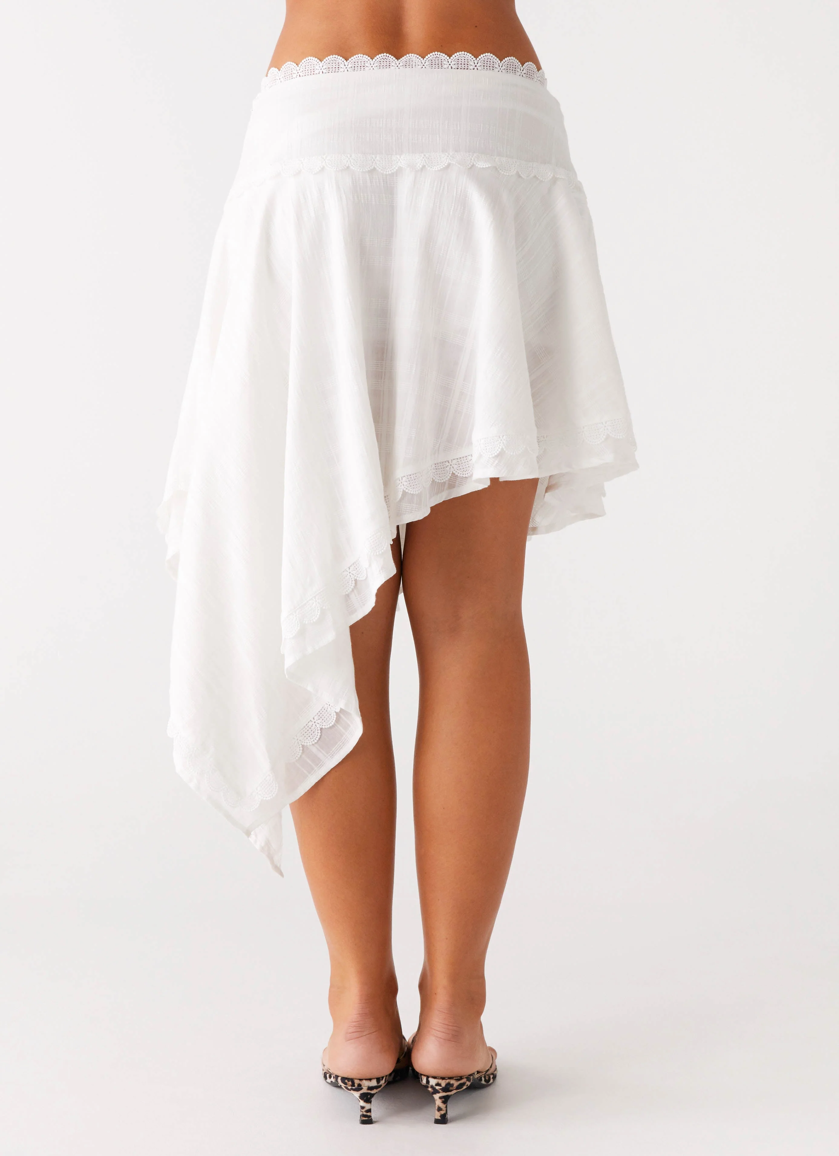 Clearwater Mist Midi Skirt - White - Image 4