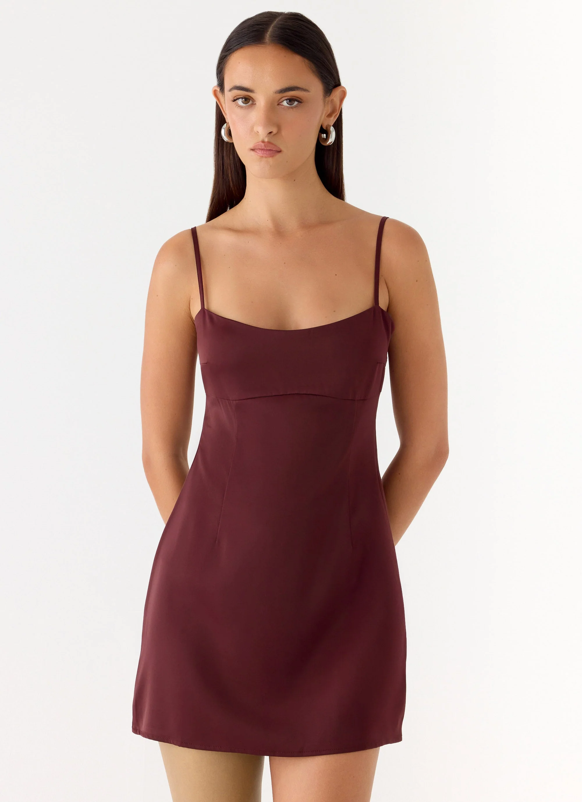 Clementine Mini Dress - Merlot - Image 5