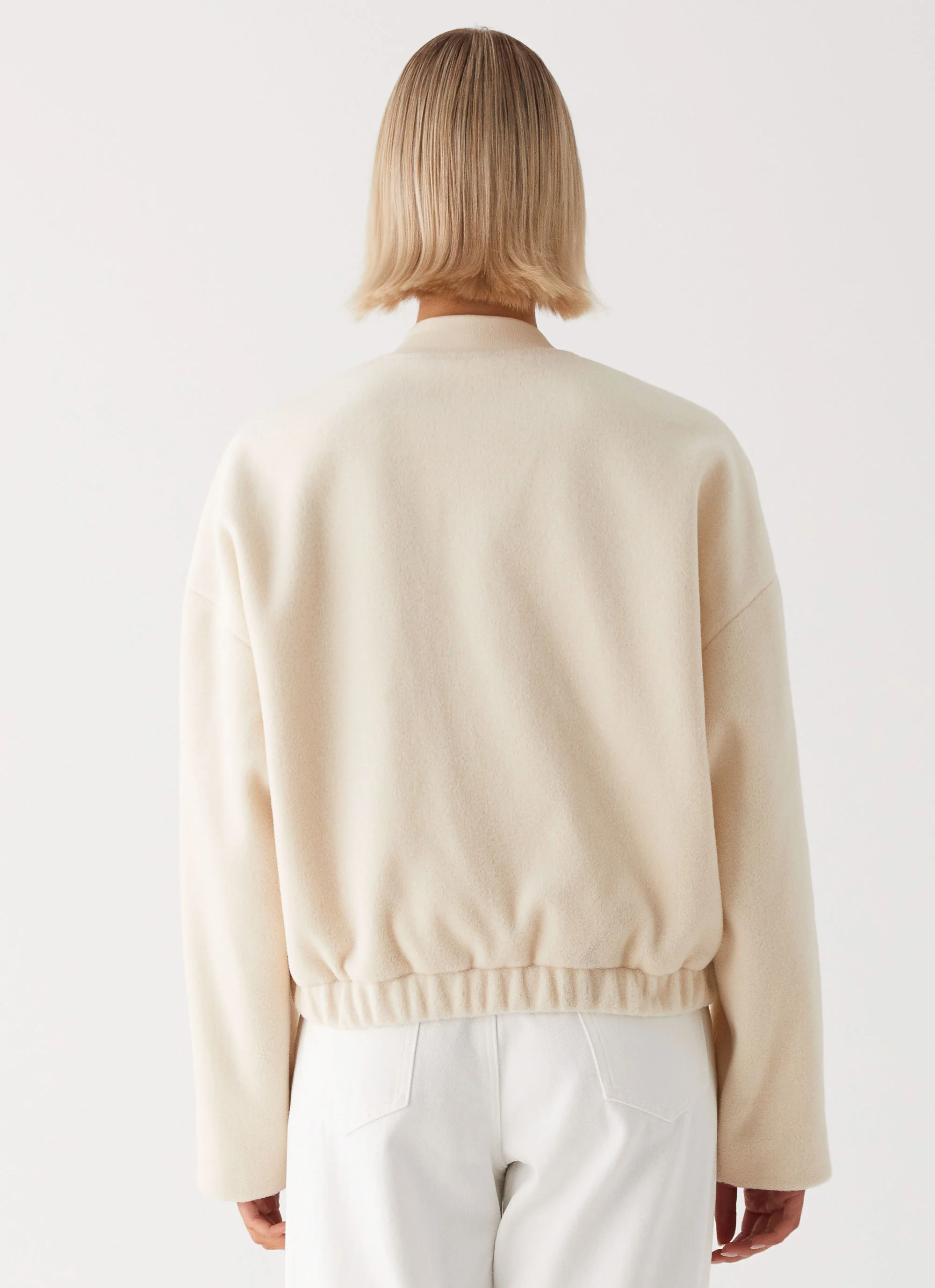 Cloudia Bomber Jacket - Ivory - Image 4