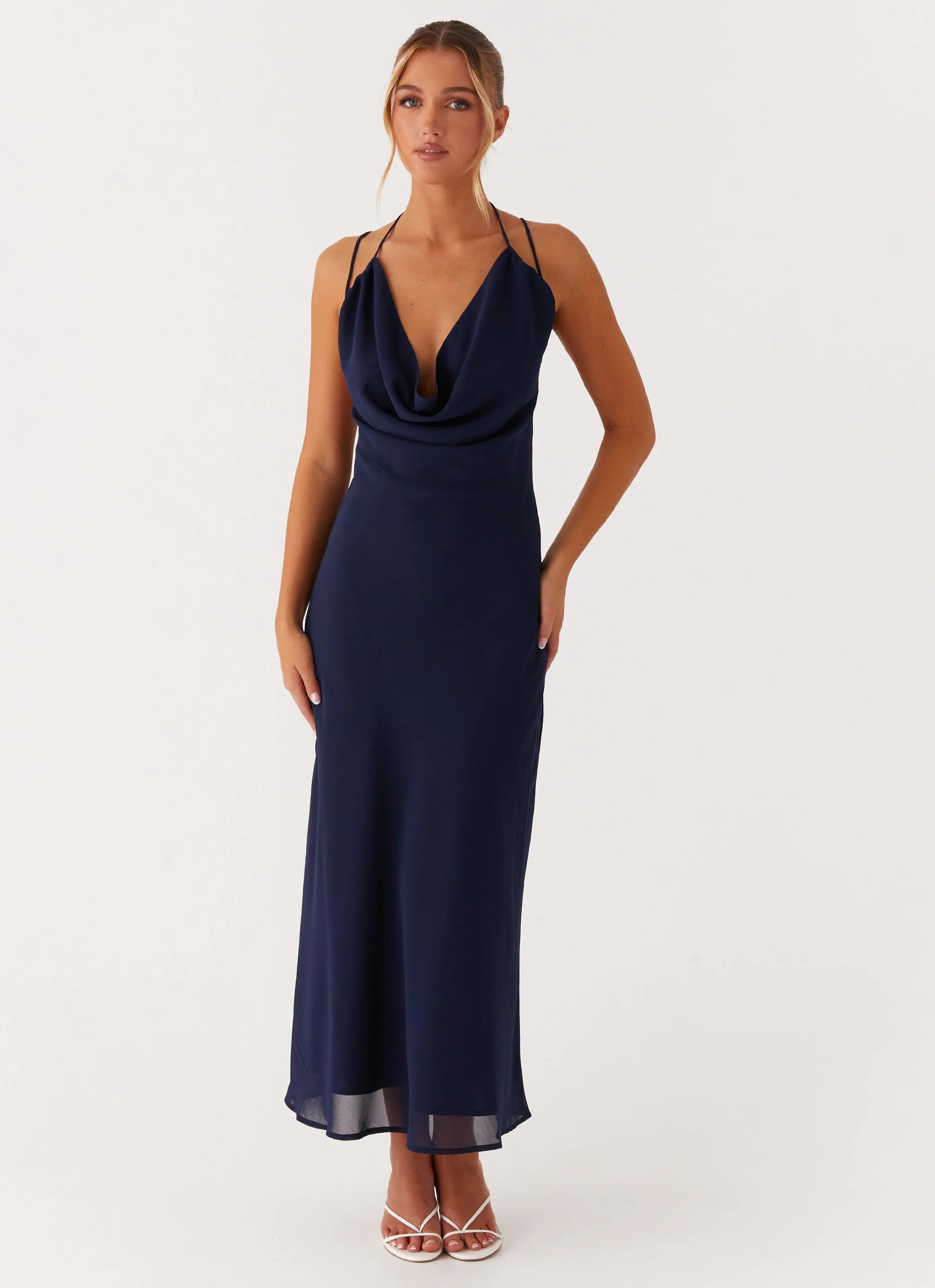 Clover Club Maxi Dress - Navy - Image 2
