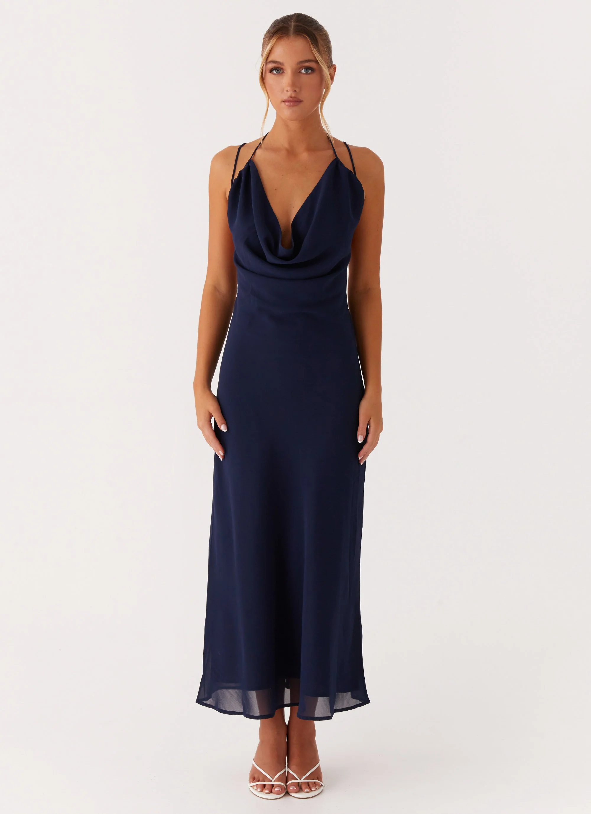 Clover Club Maxi Dress - Navy - Image 3
