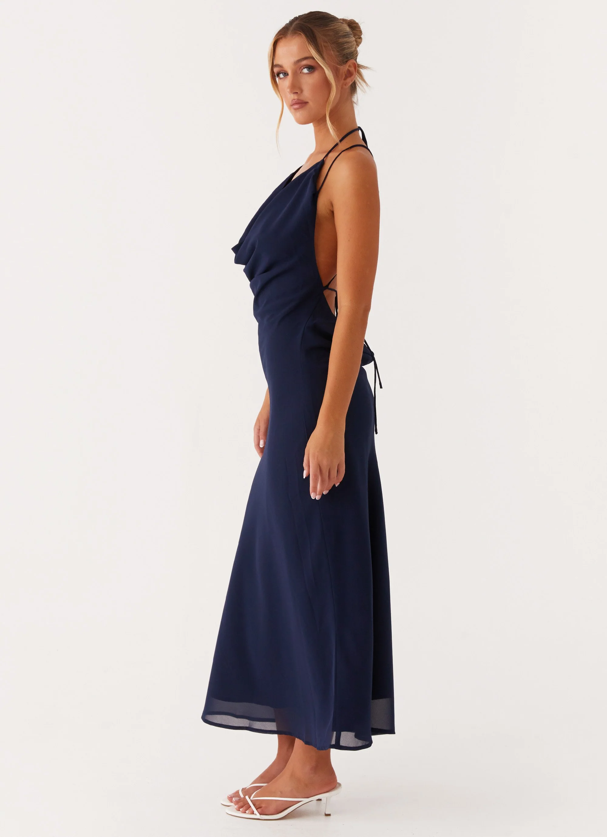 Clover Club Maxi Dress - Navy - Image 4