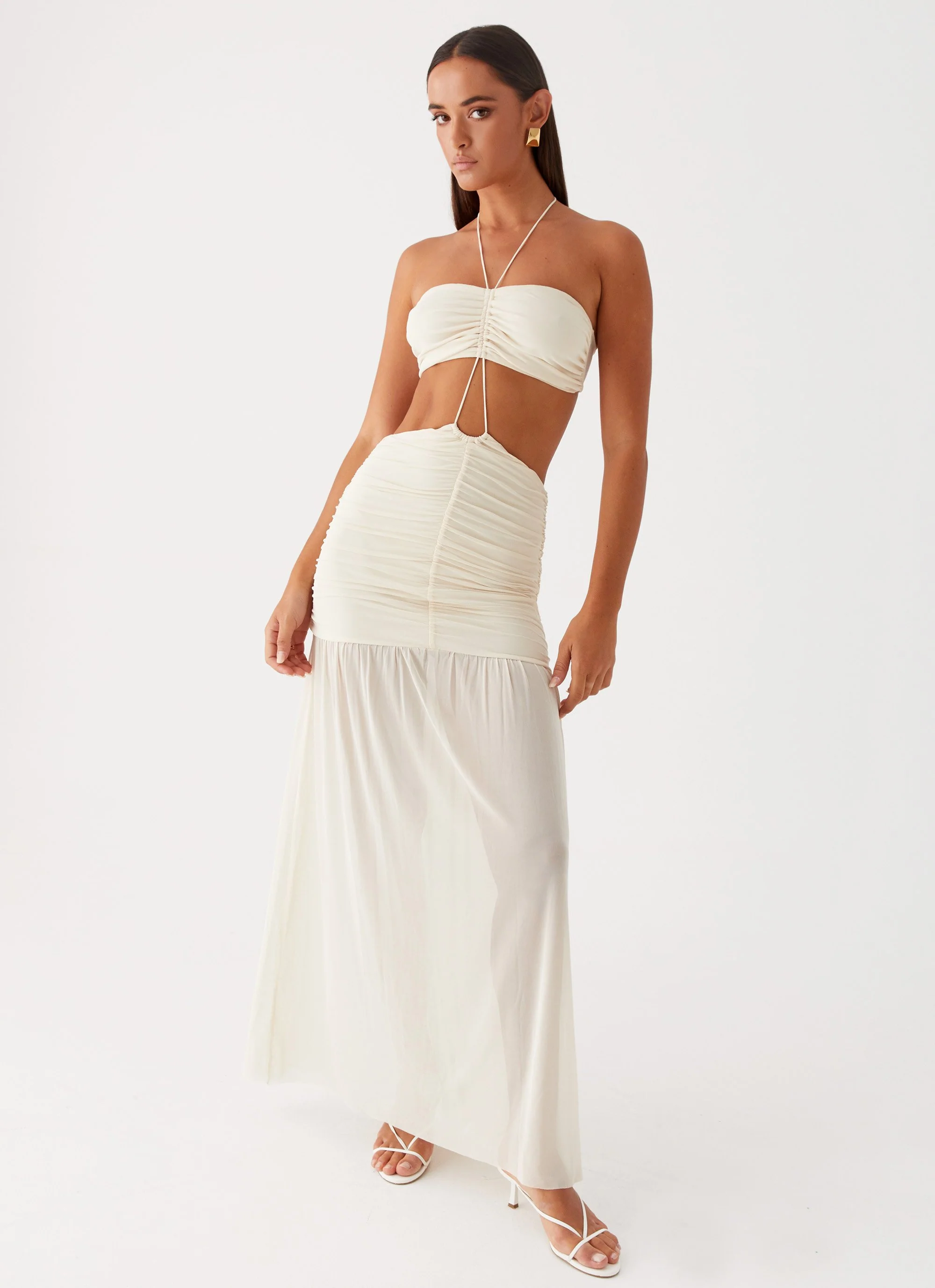 Clover Cut Out Maxi Dress - Lemon - Image 10