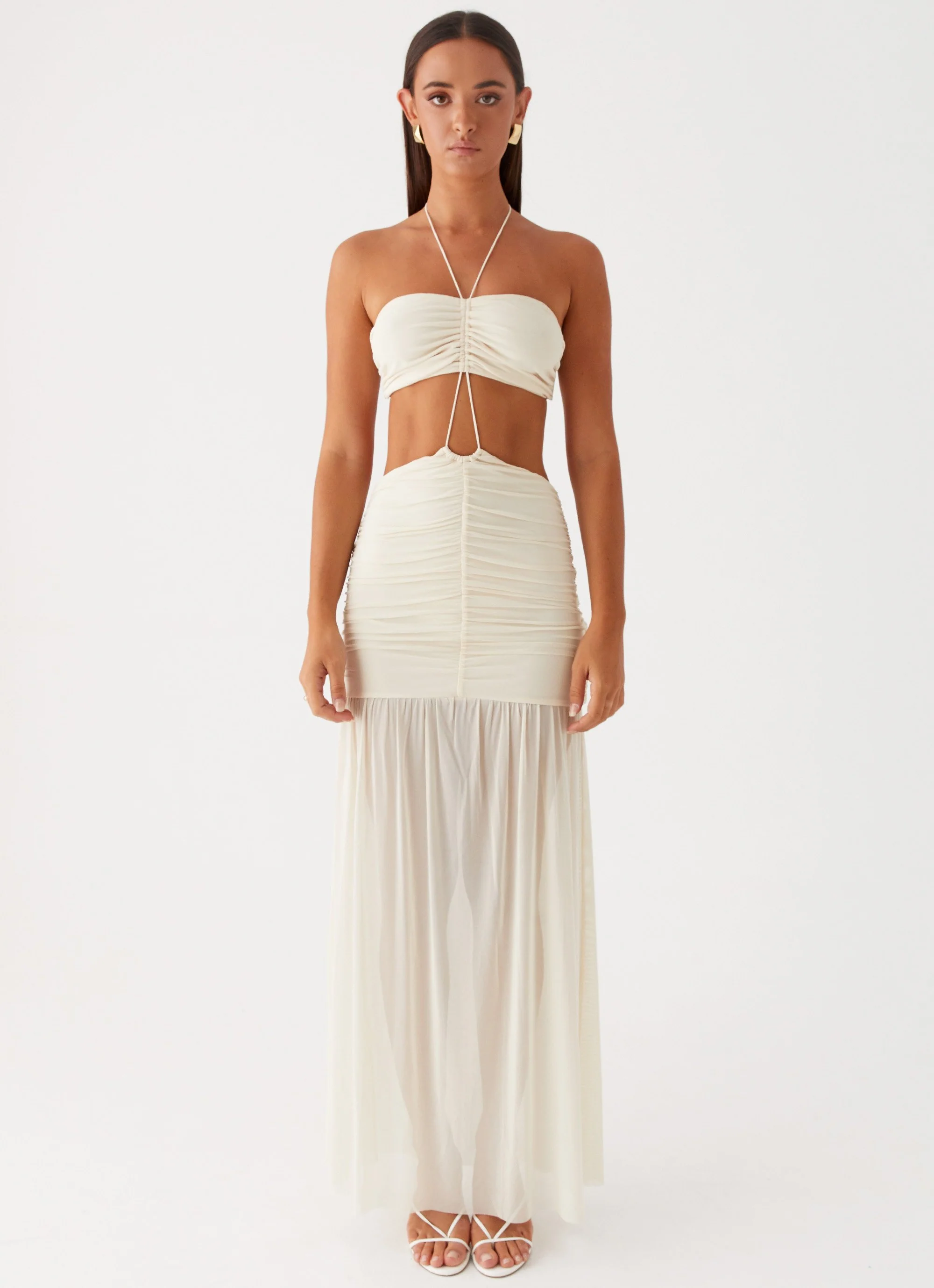 Clover Cut Out Maxi Dress - Lemon - Image 3