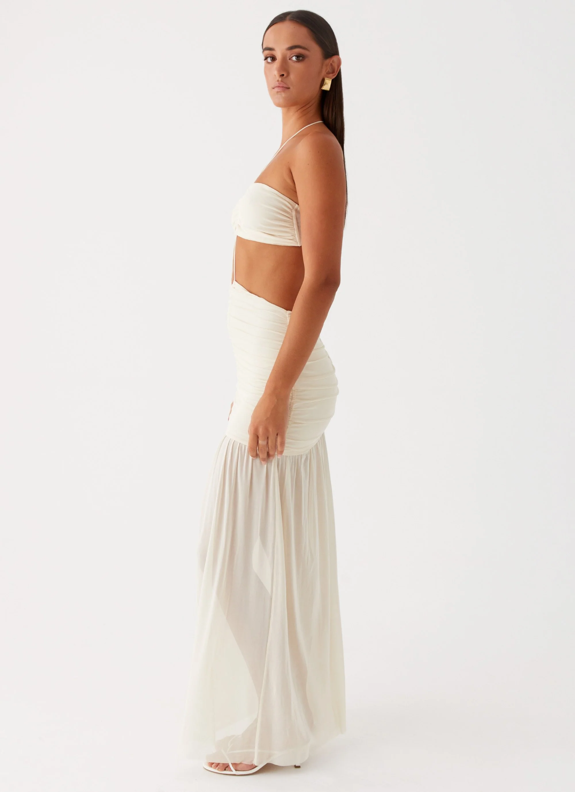 Clover Cut Out Maxi Dress - Lemon - Image 4