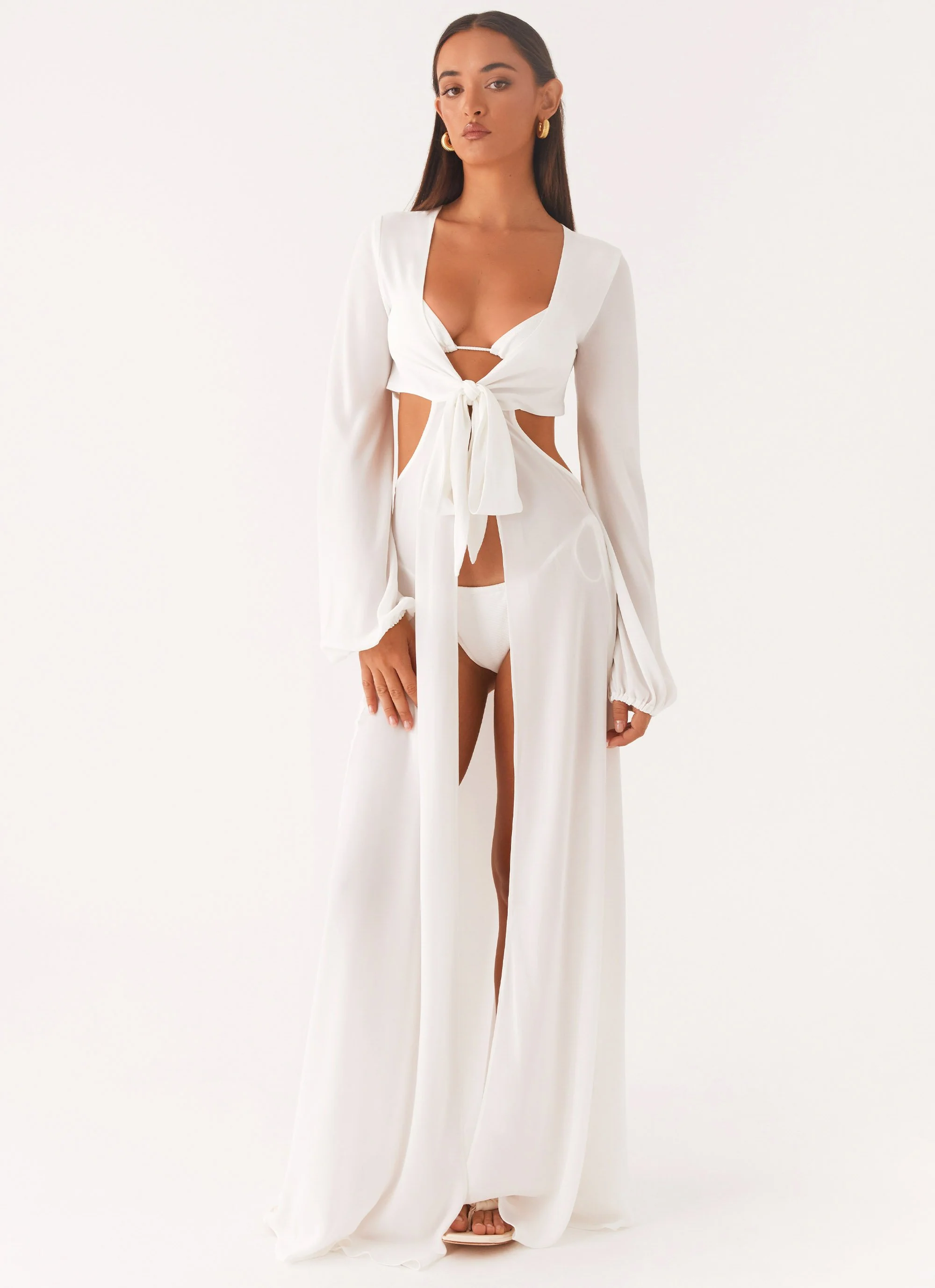 Coastal Maxi Dress - White - Image 4