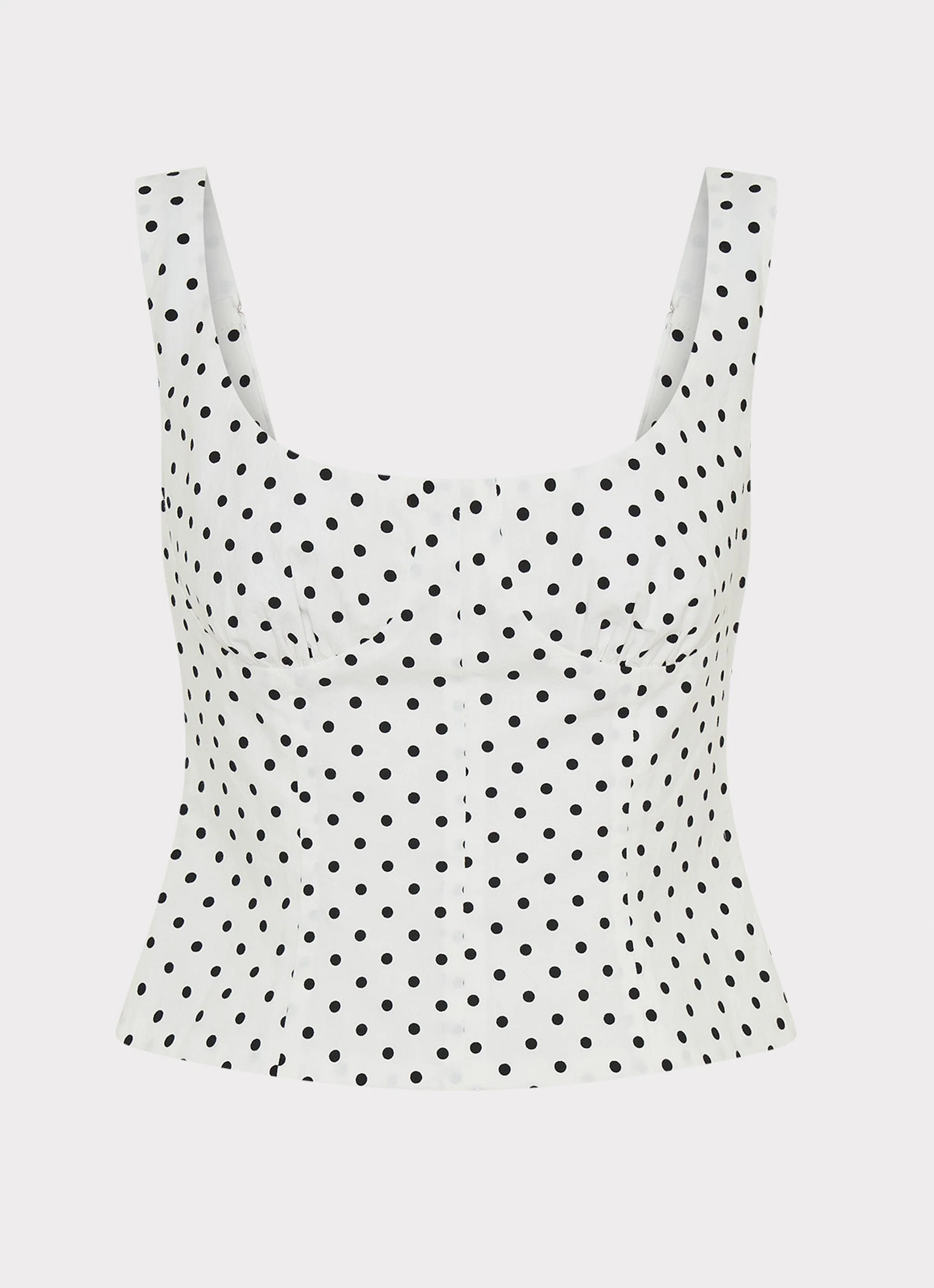 Coastline Bustier Top - White Polka Dot - Image 10
