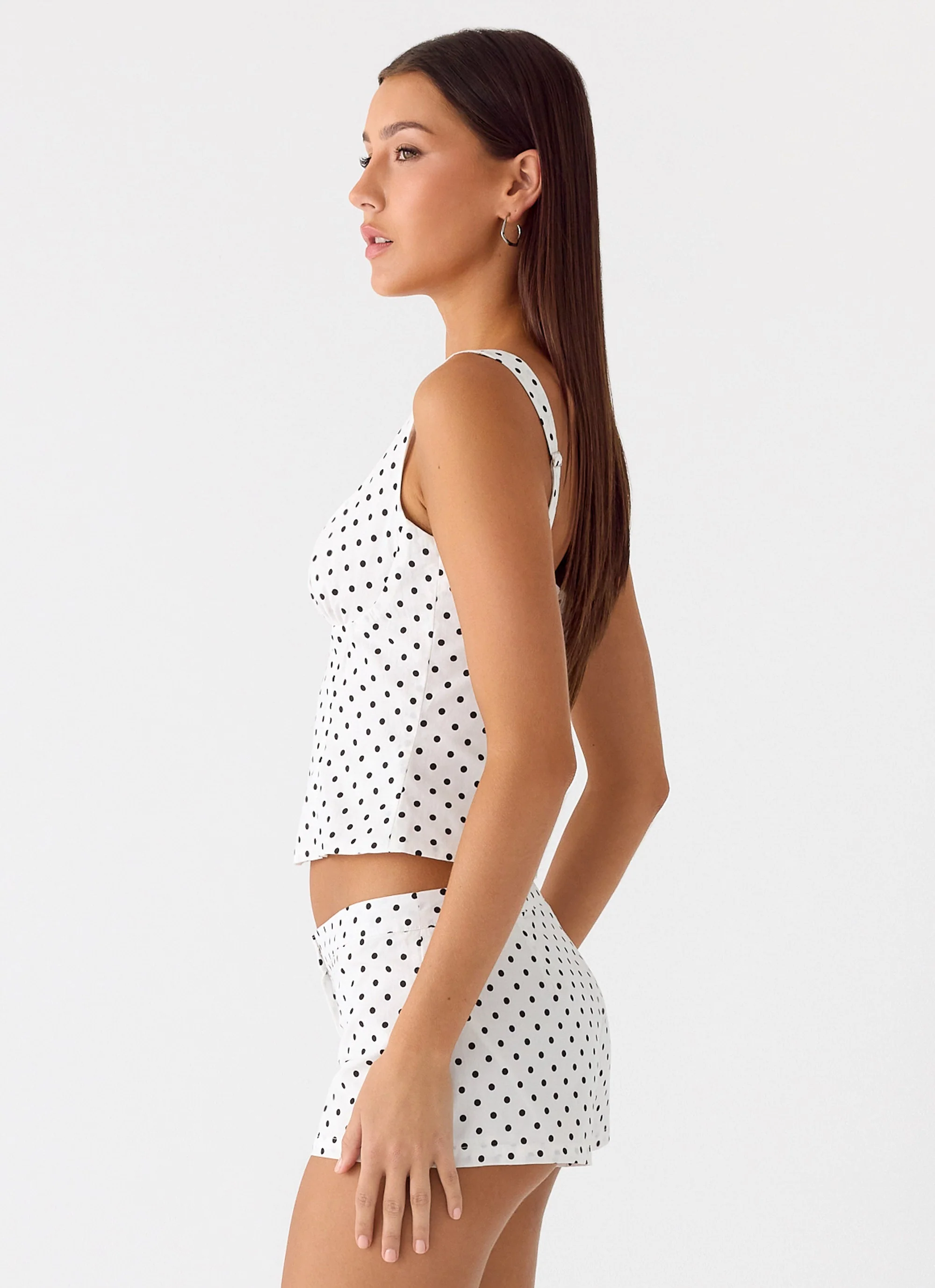 Coastline Bustier Top - White Polka Dot - Image 7