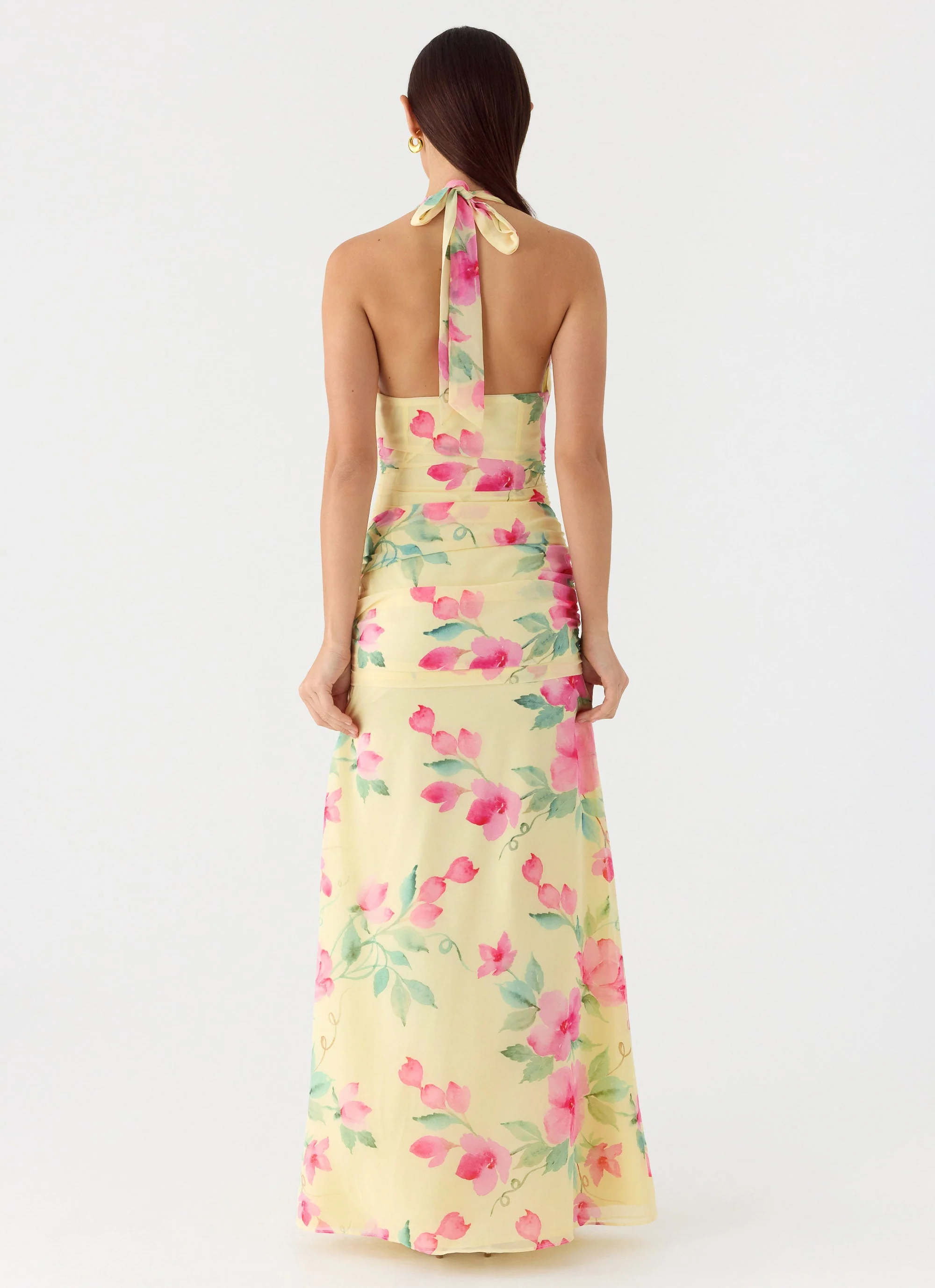 Colada Halter Maxi Dress - Lemon Soleil - Image 3