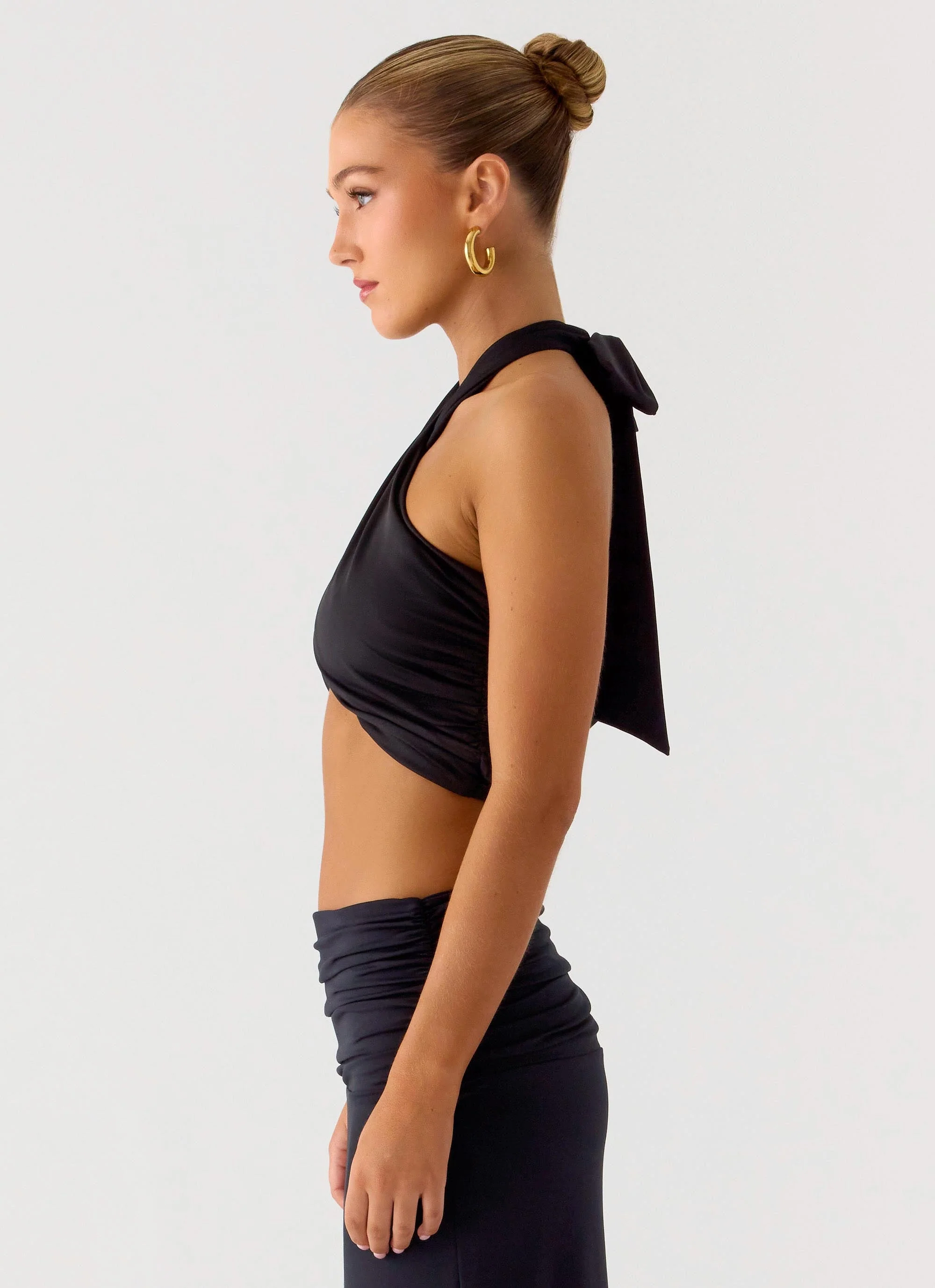 Coletta Wrap Top - Black - Image 3