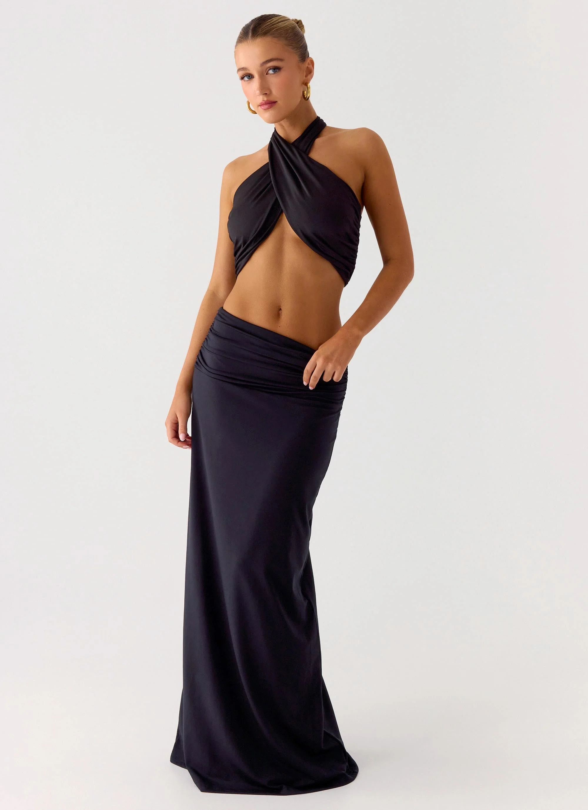 Coletta Wrap Top - Black - Image 8