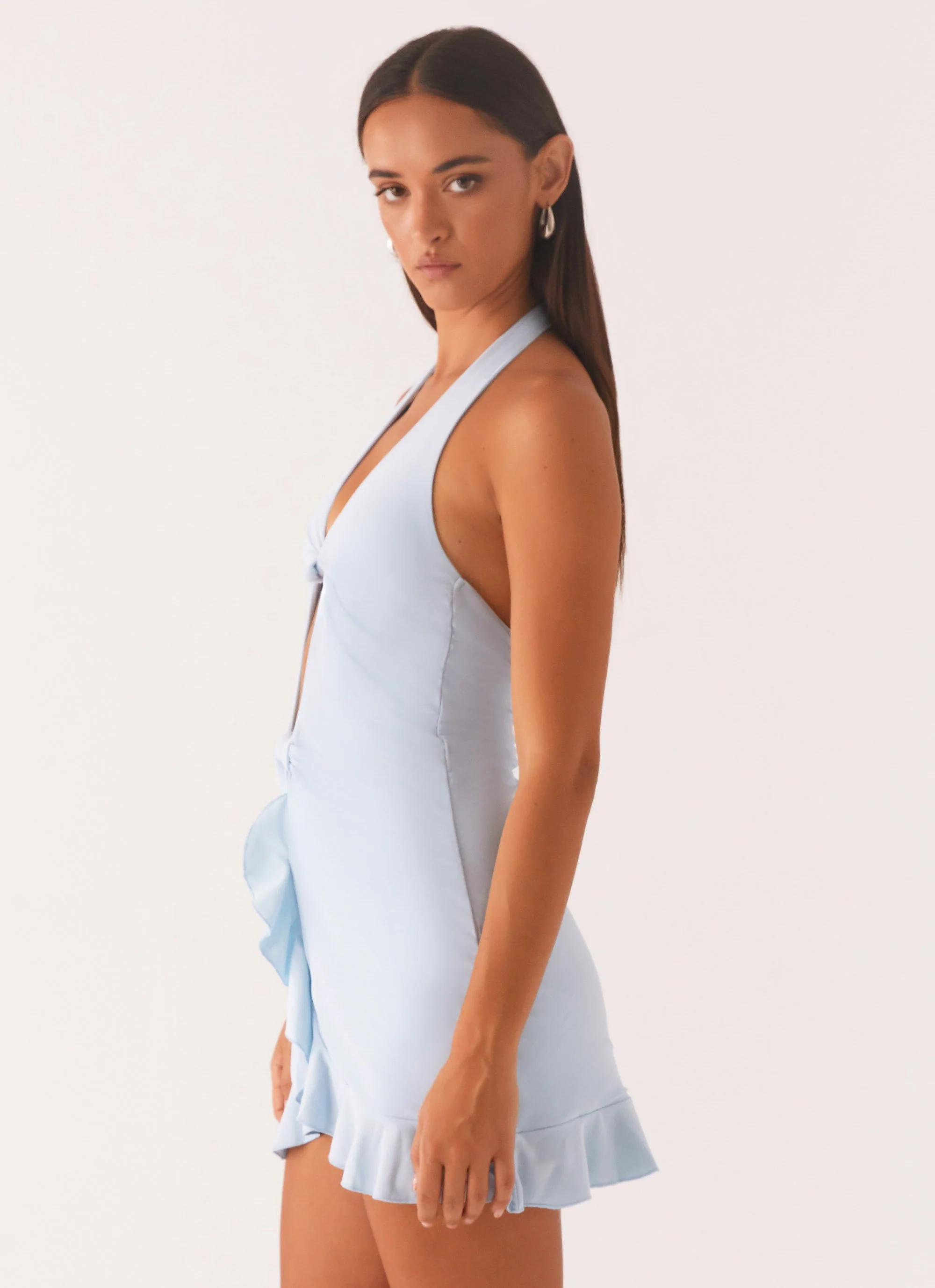 Colette Mini Dress - Pastel Blue - Image 3