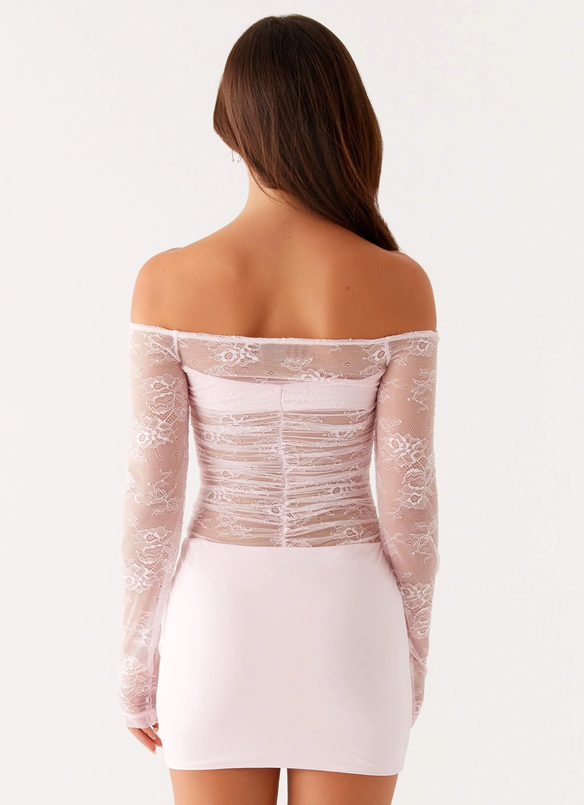 Collide Lace Mini Dress - Pink - Image 4