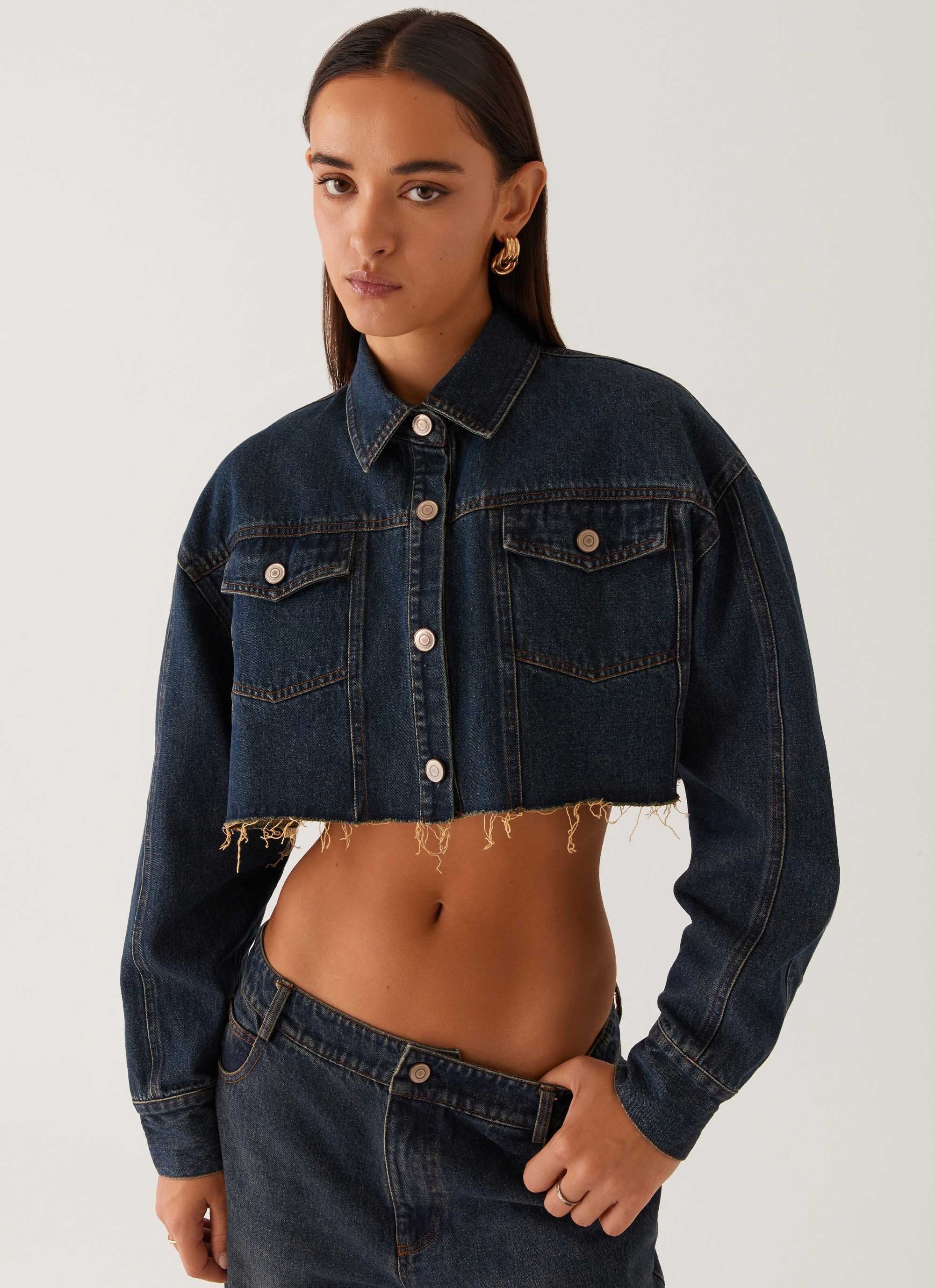 Colorado Cropped Jacket - Blue - Image 6
