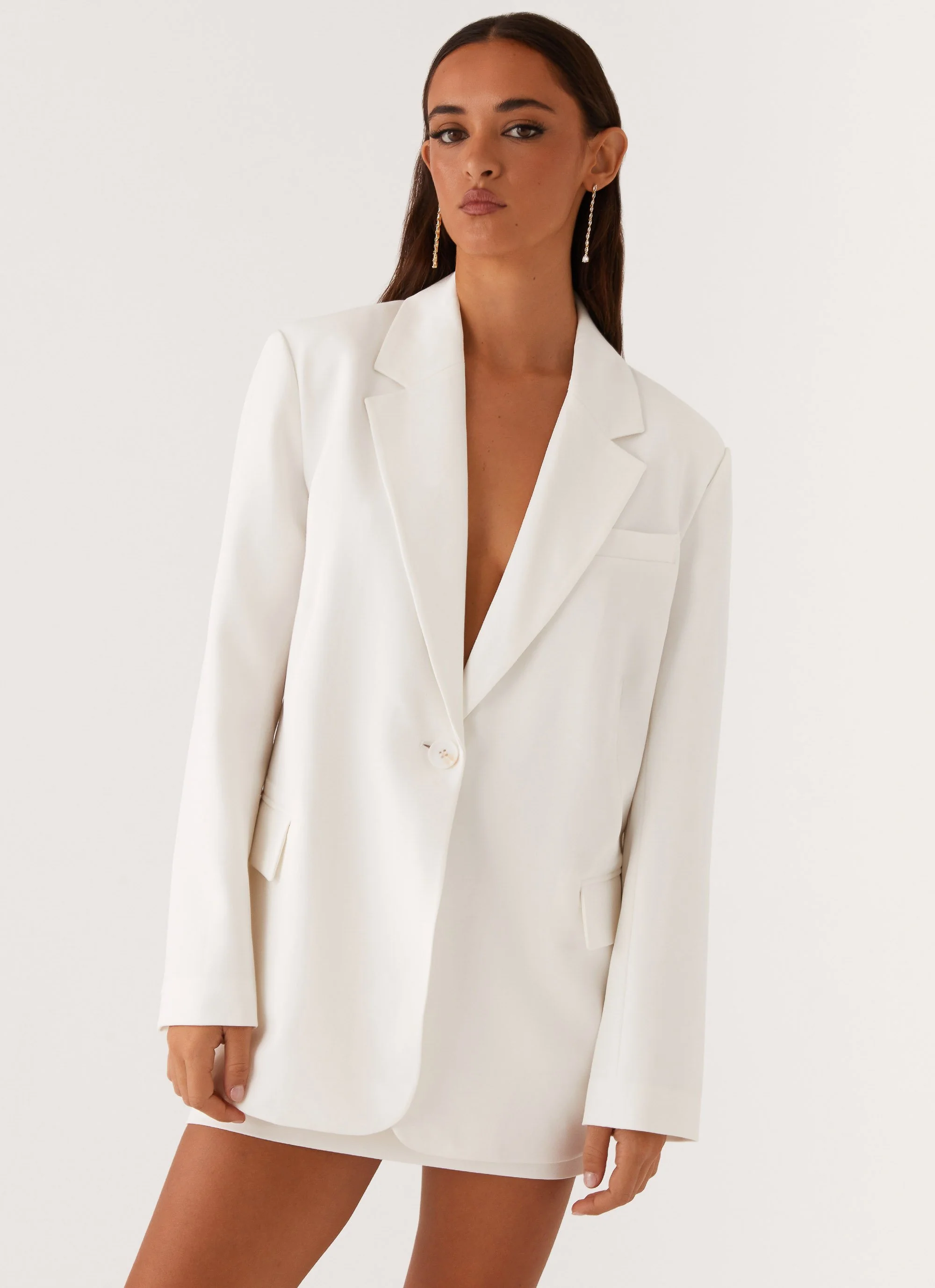 Concrete Jungle Oversized Blazer - Off White - Image 5