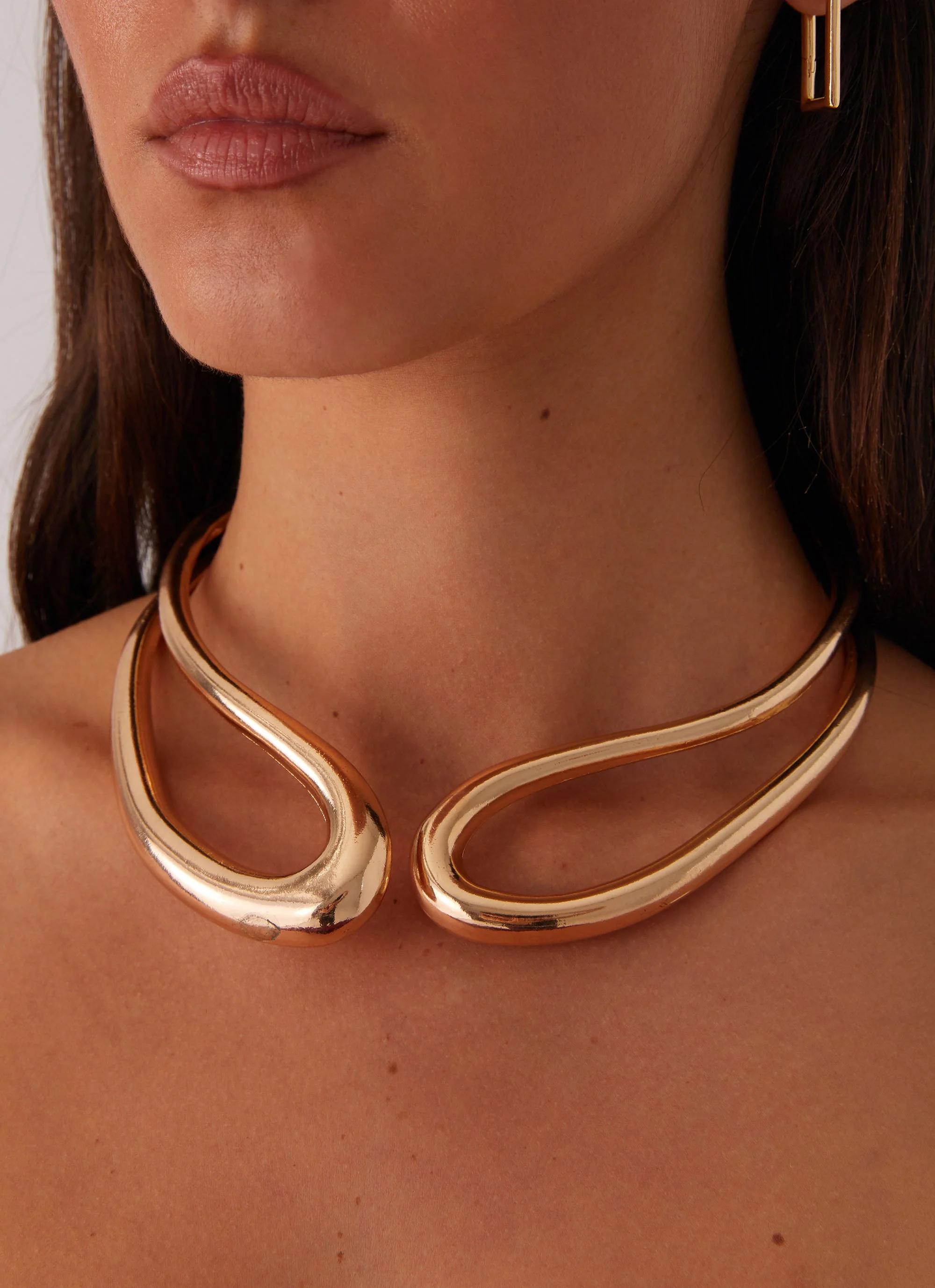 Connection Choker Necklace - Gold - Image 2