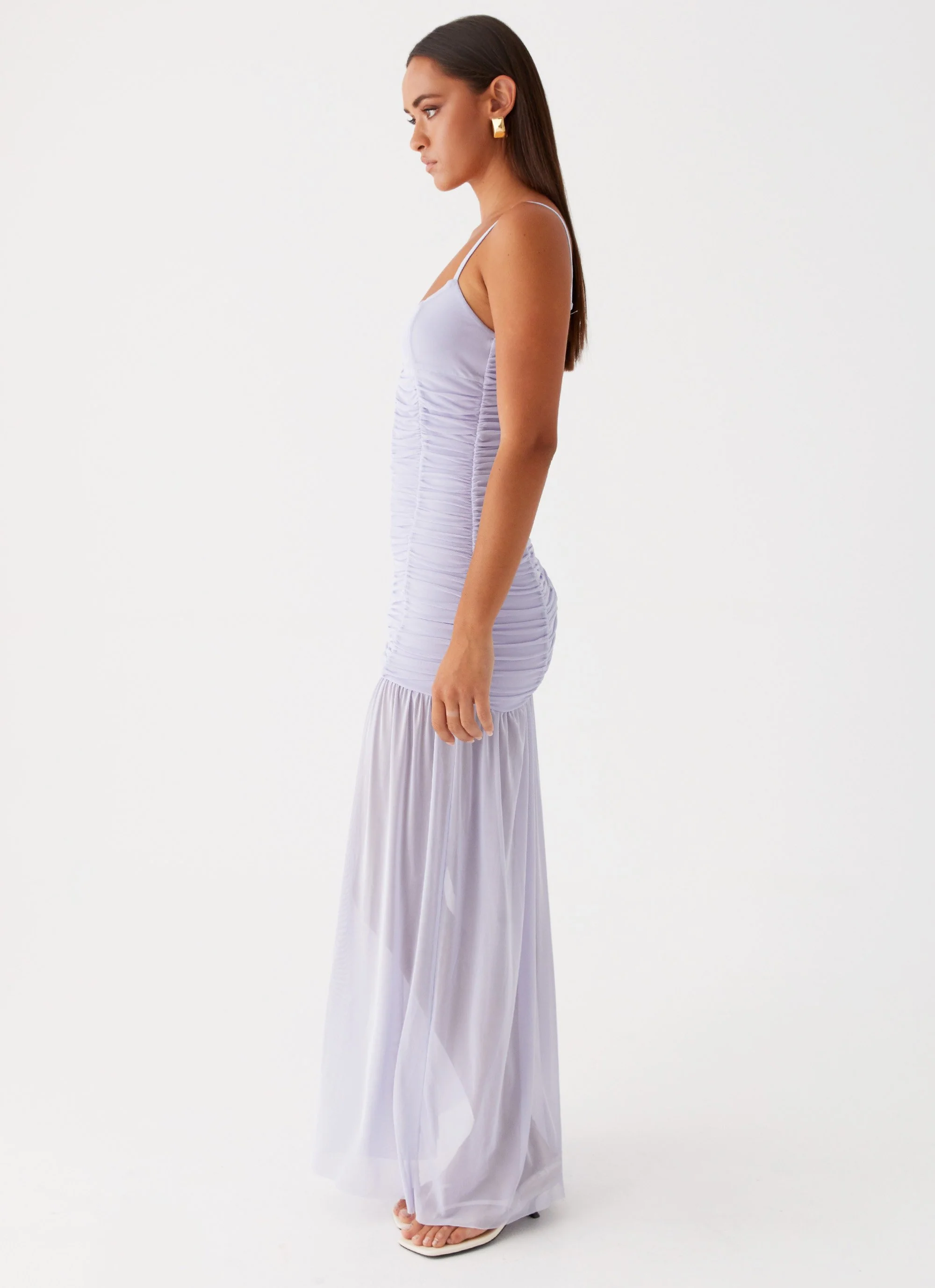 Constance Mesh Maxi Dress - Lavender - Image 5