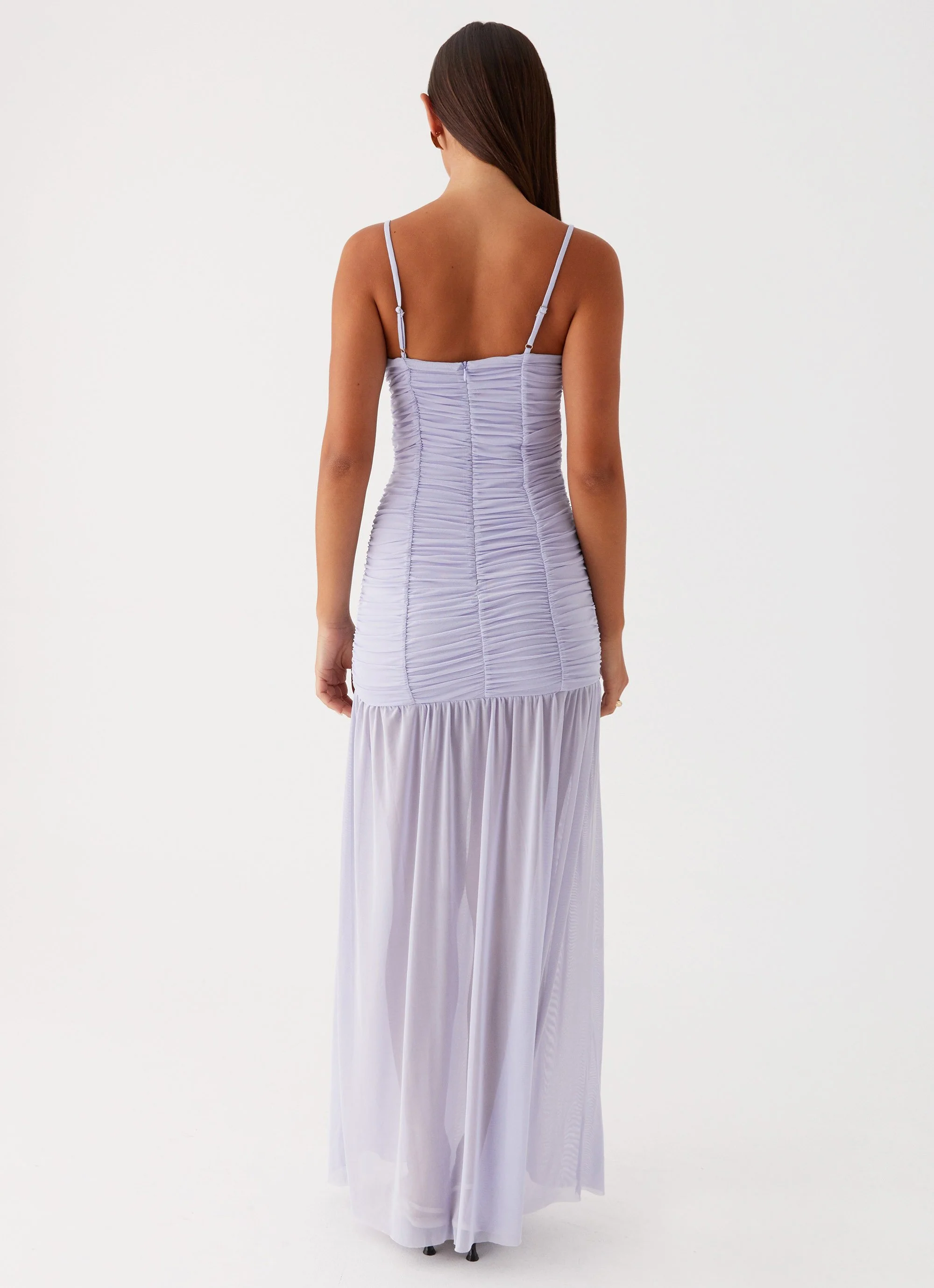 Constance Mesh Maxi Dress - Lavender - Image 6