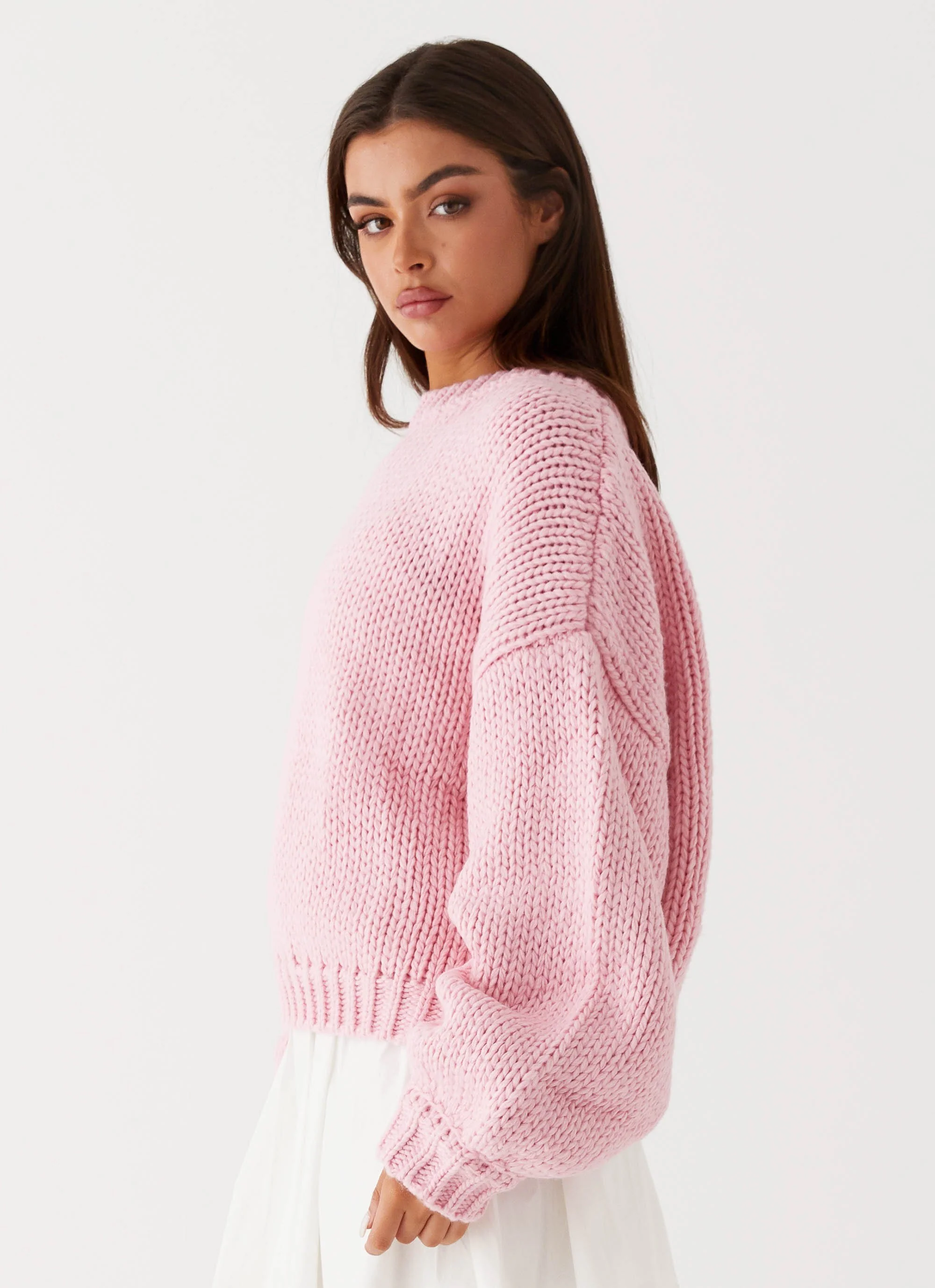 Costella Knit Sweater - Pink - Image 3