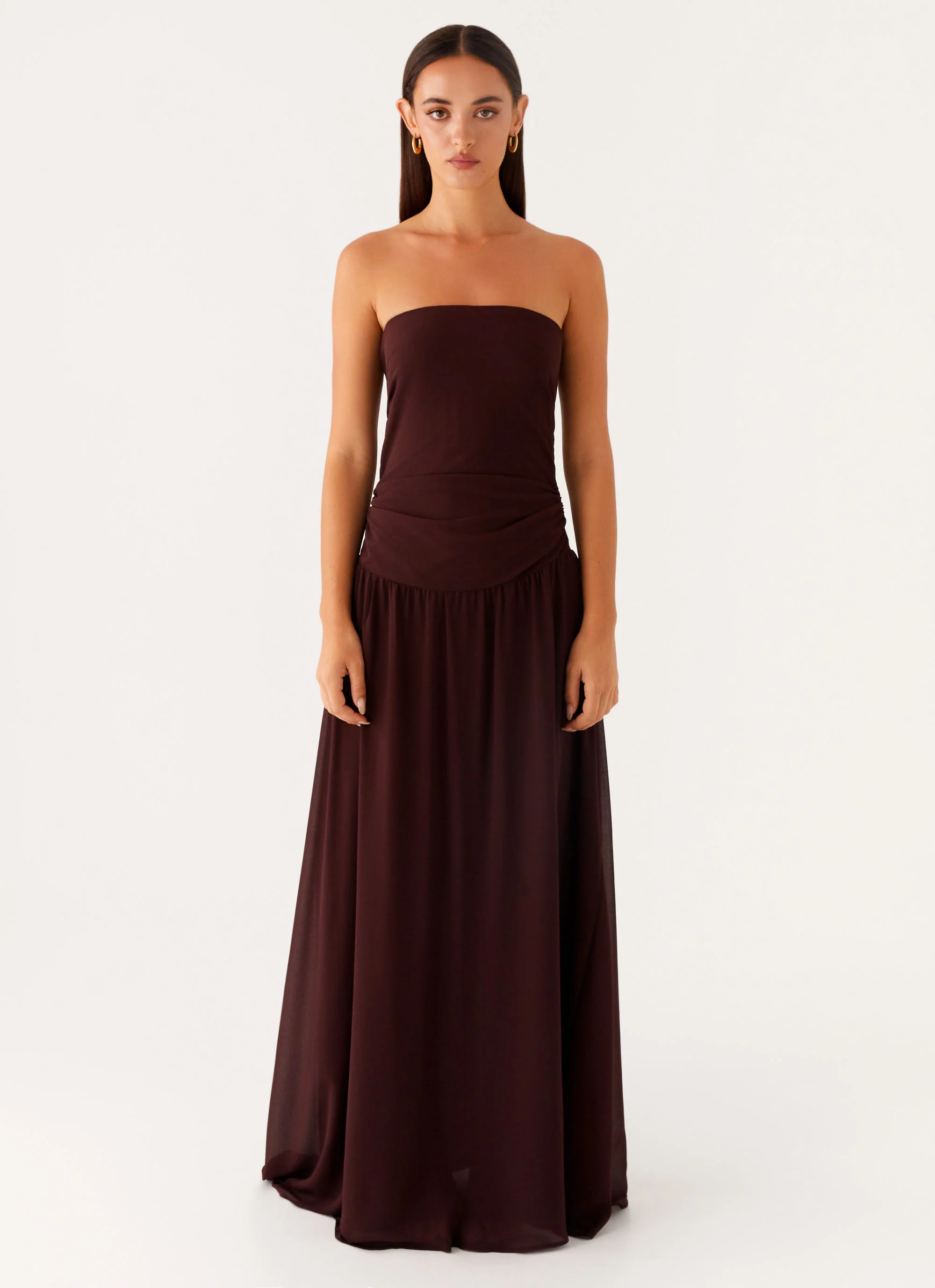 Covia Strapless Maxi Dress - Dark Chocolate - Image 2