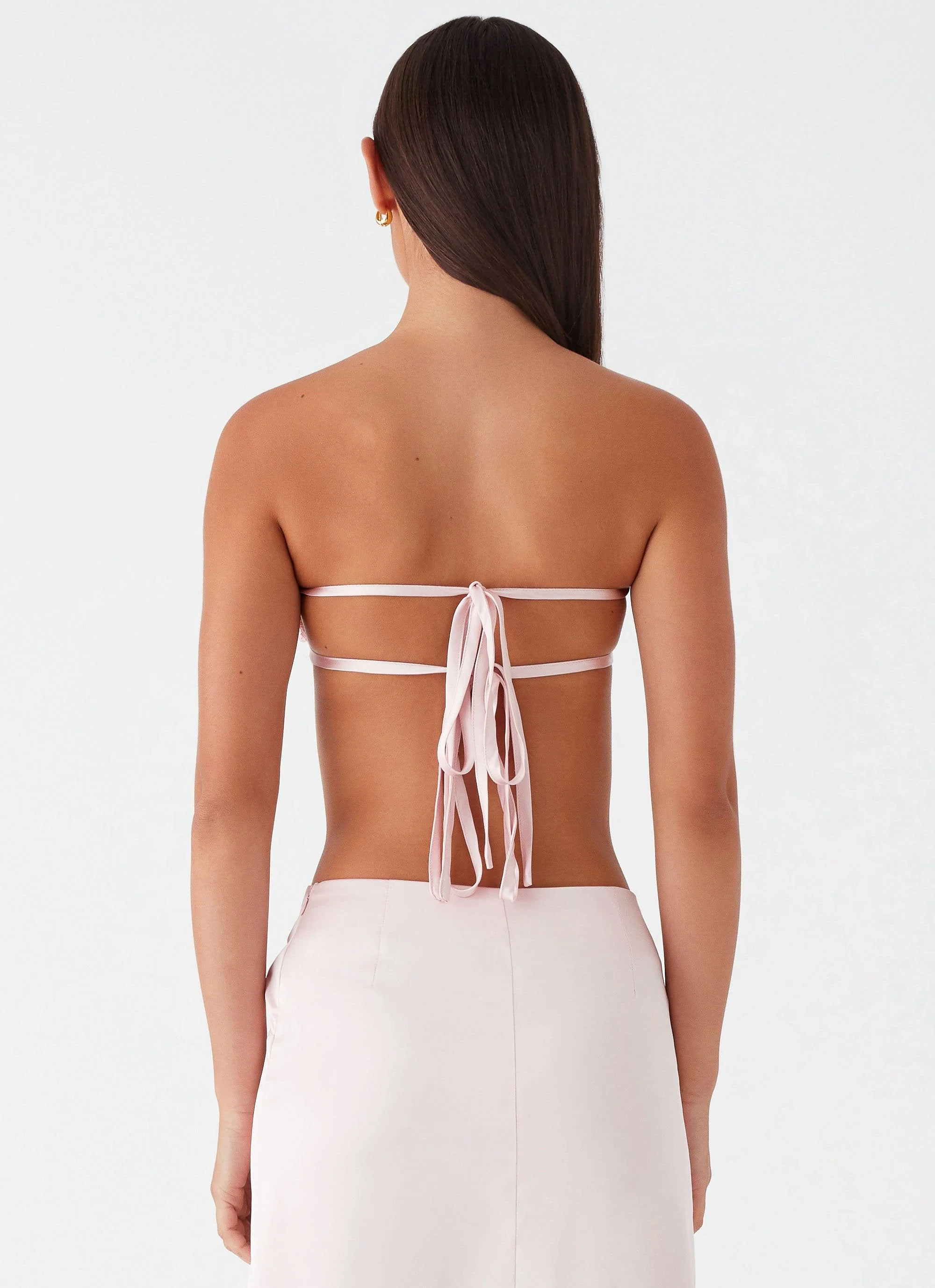 Crescent Light Rose Bandeau Top - Pink - Image 4