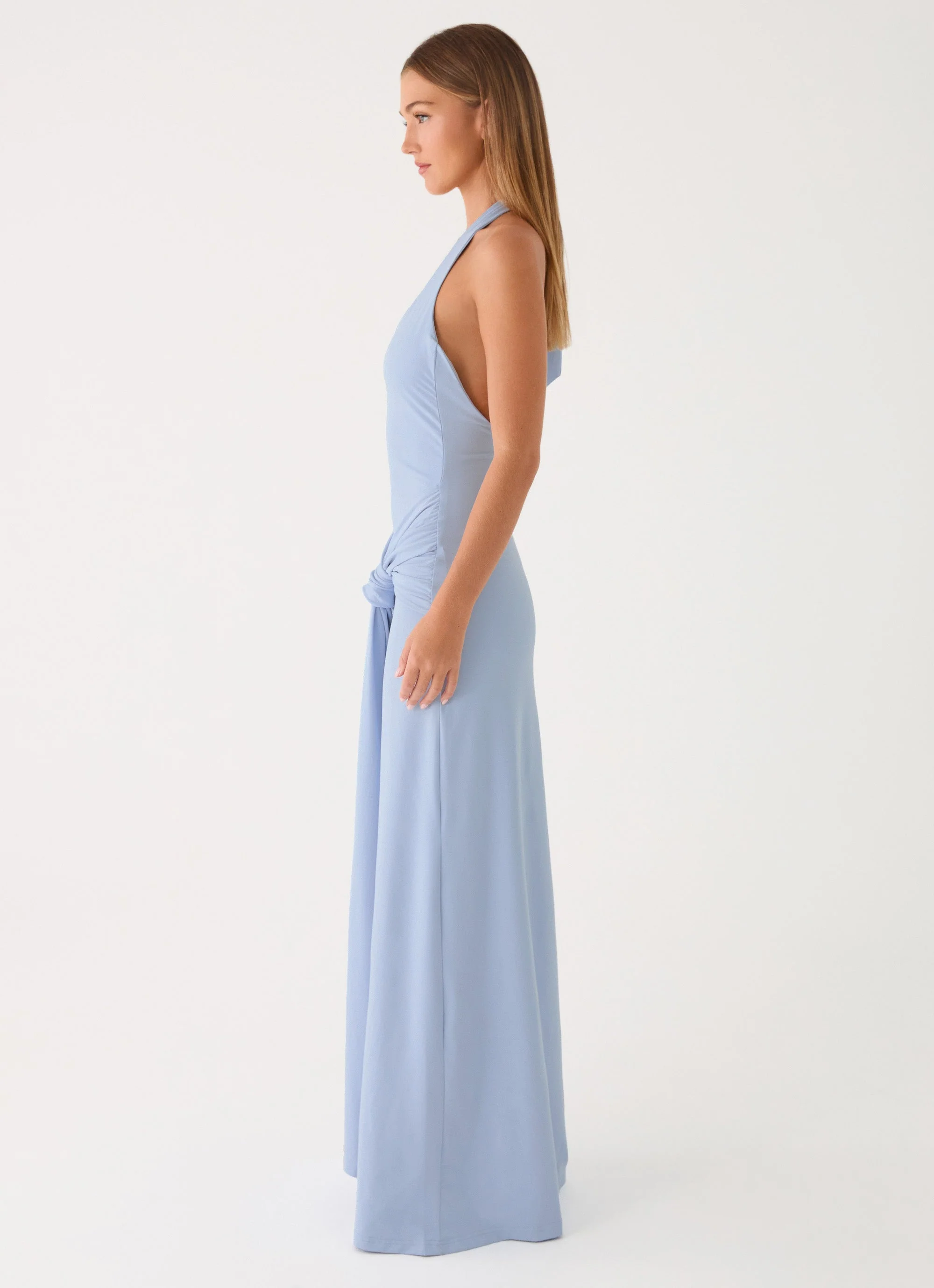 Cristal Halter Maxi Dress - Blue - Image 6