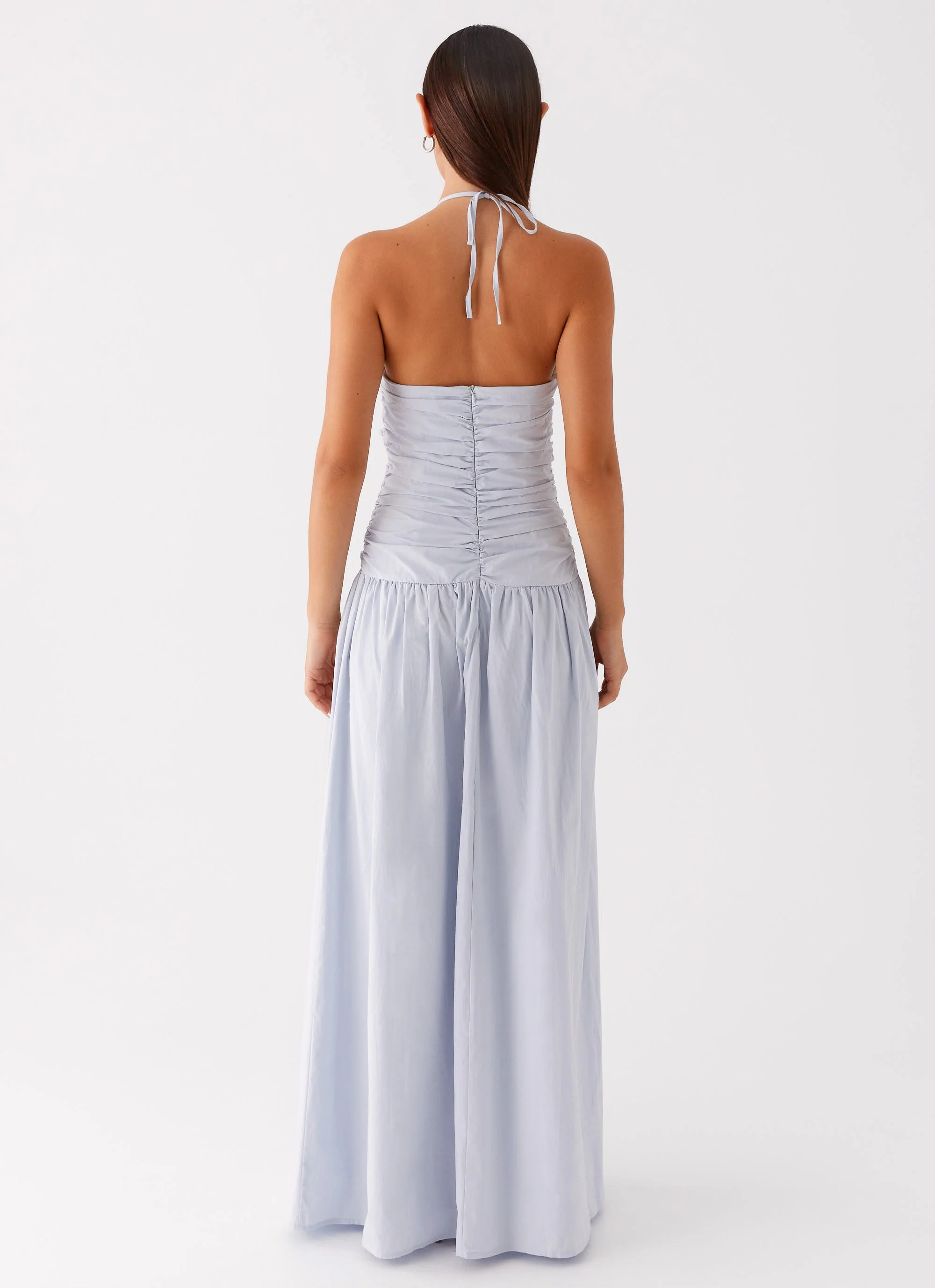 Cristina Halter Maxi Dress - Cornflower Blue - Image 3
