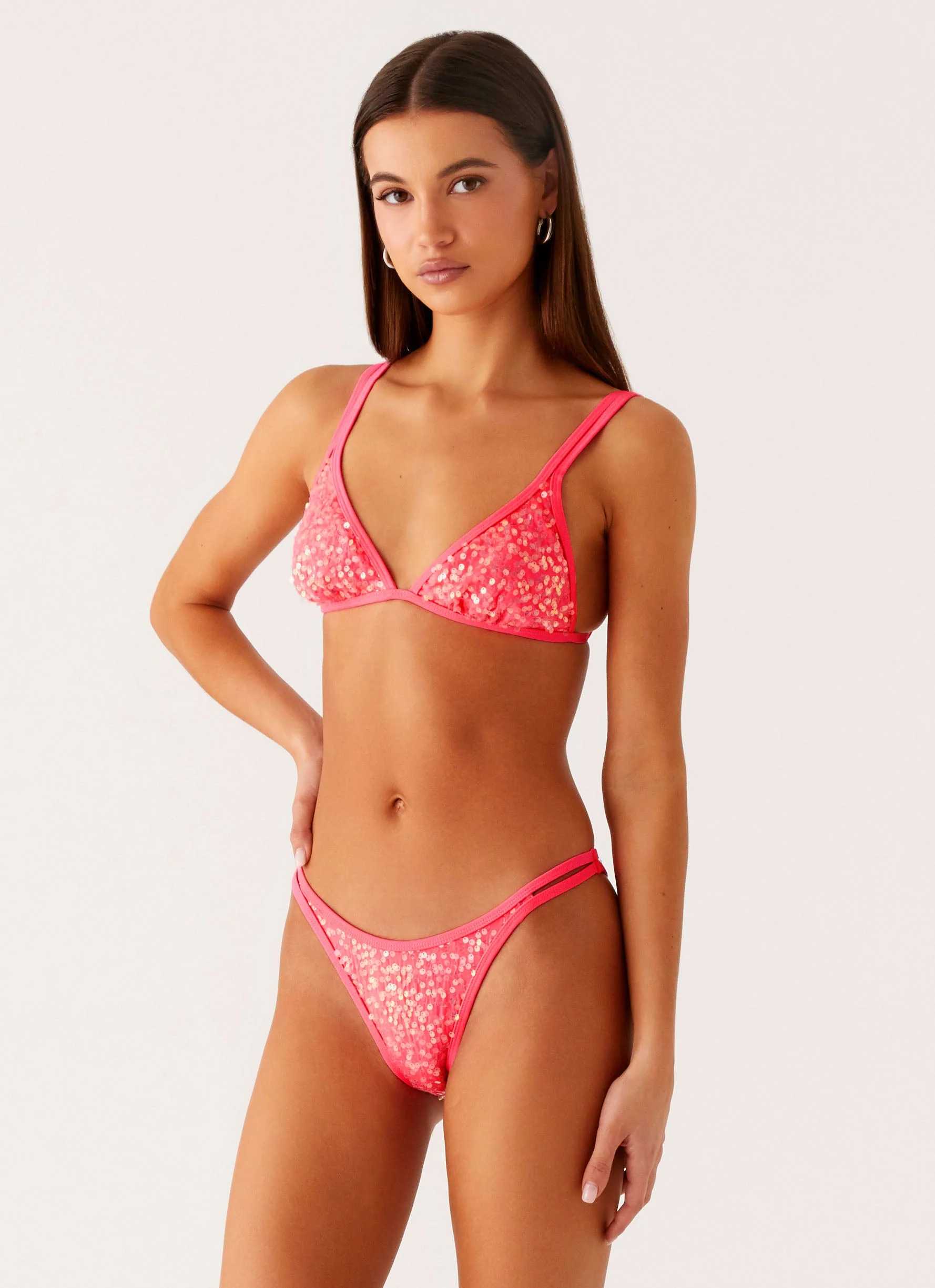 Croatia Bikini Bottoms - Pink Sequin - Image 6
