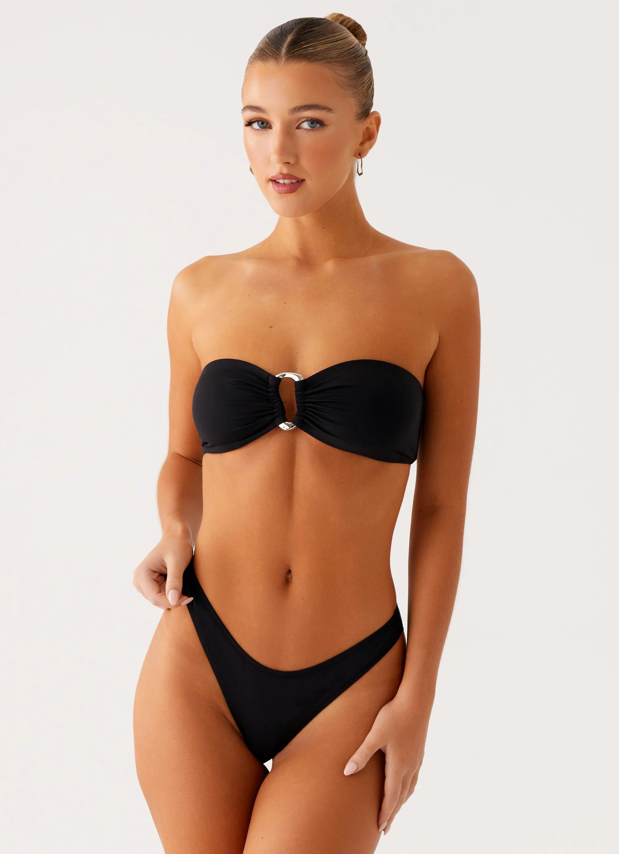 Cuba Strapless Bikini Top - Black - Image 6
