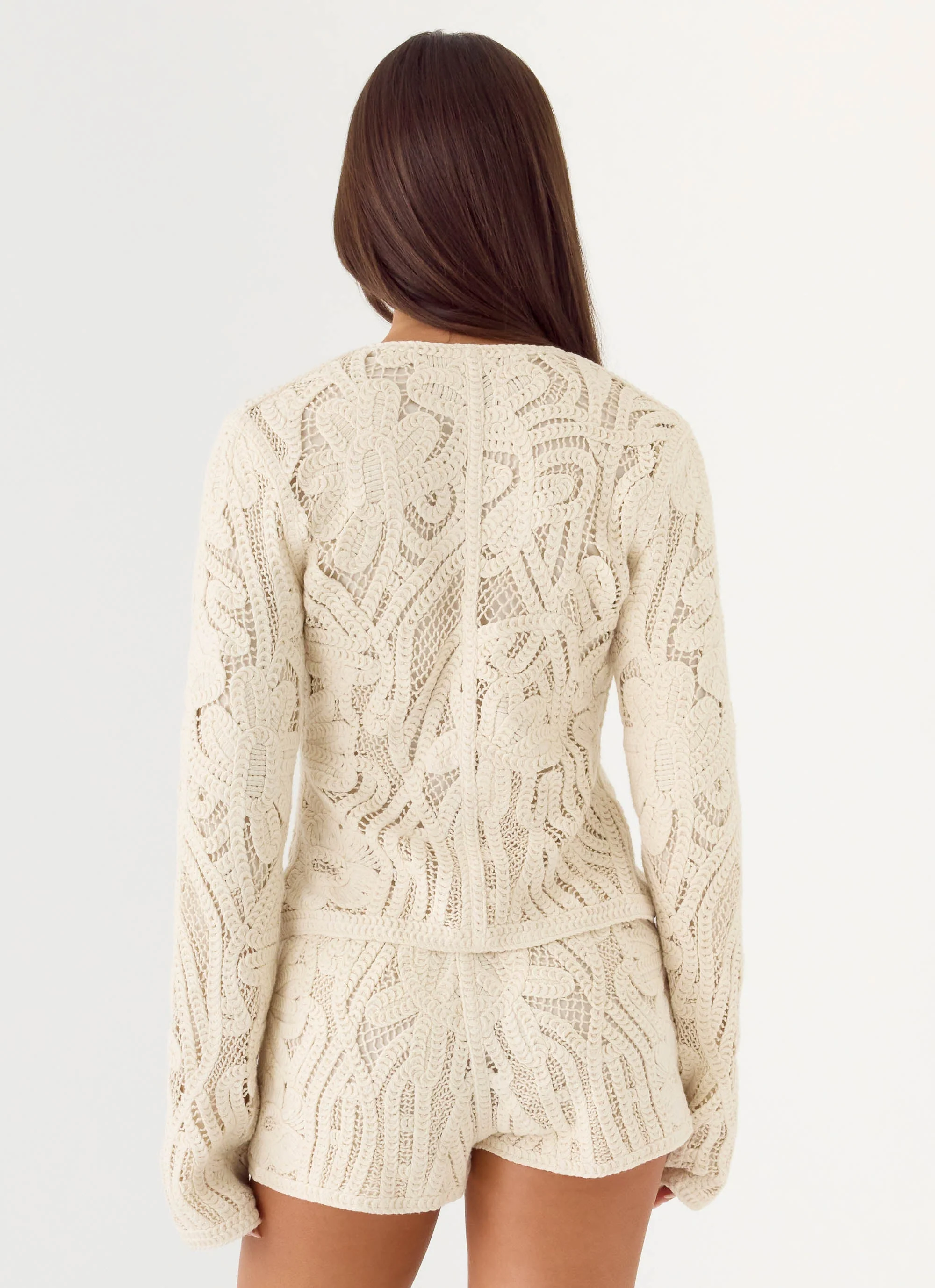Cynthiana Mini Shorts - Ivory - Image 3