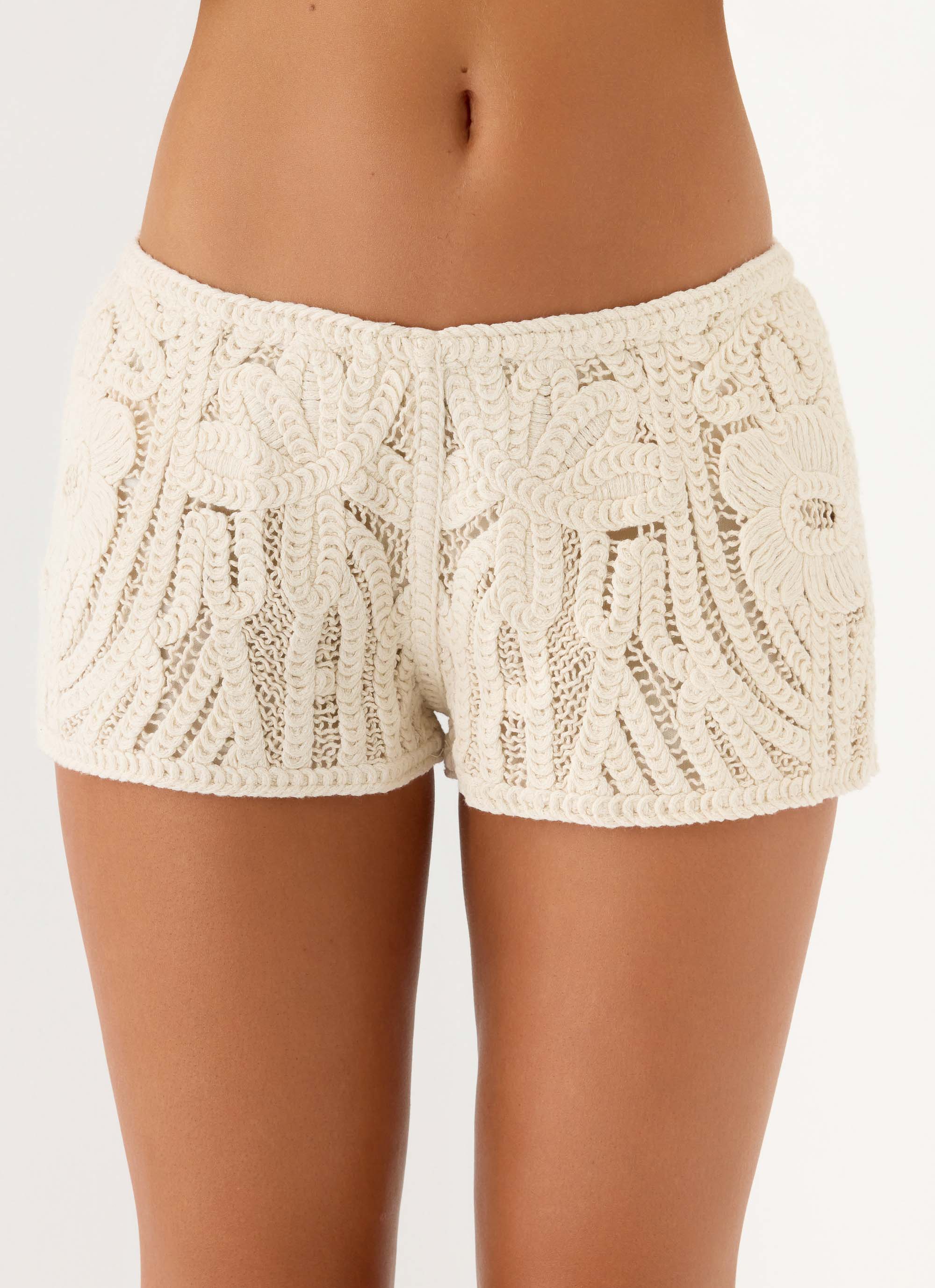 Cynthiana Mini Shorts - Ivory - Image 5